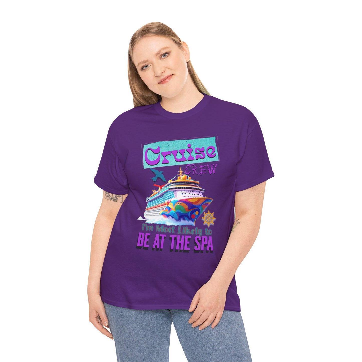 Cruise Crew Unisex Tee - Spa Day Vibes, Cruise Vacation T-Shirt, Funny Group Travel Apparel, Cruise Wear, Summer Fun Shirt