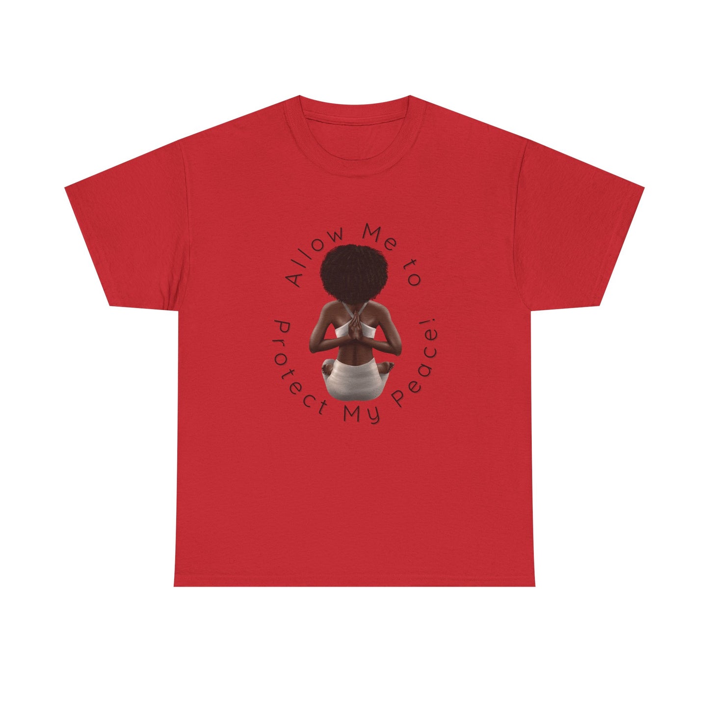 Protect My Peace Yoga Art - Afrocentric Serenity T-Shirt, Black History Month Shirts, T-Shirt Gift for Black Women, Gift for Yoga Enthusiast