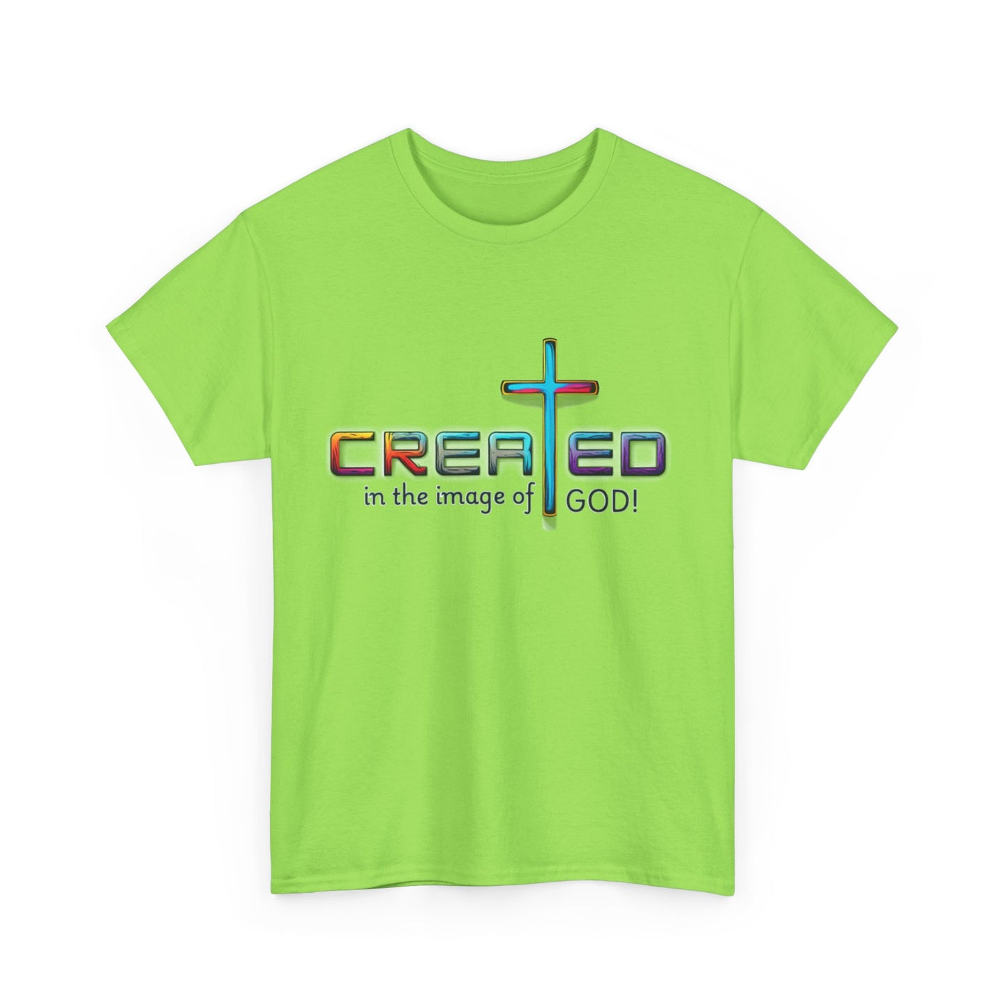Religious T-Shirt, Inspirational Shirt, Unisex Christian Apparel, Jesus T-Shirt to Motivate, Christian T-Shirt, Created in His Image, God is
