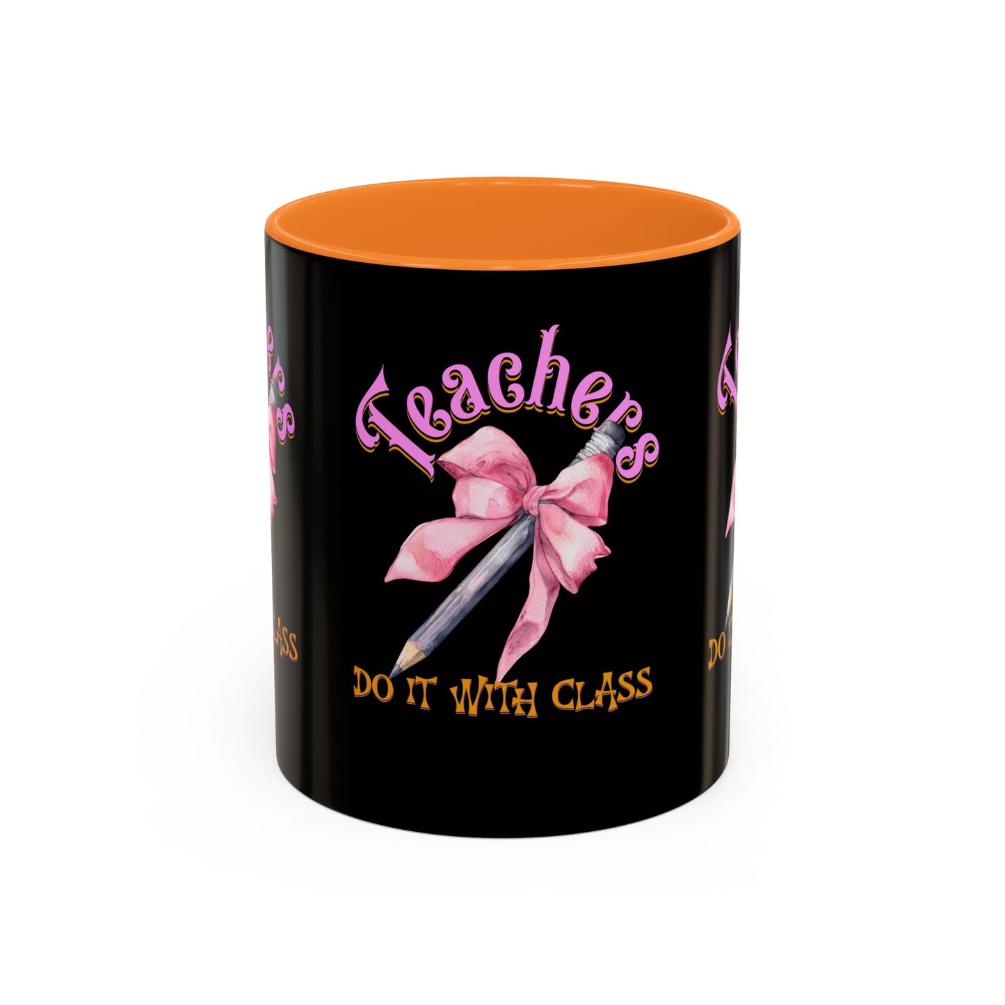 Colorful Mugs (11oz, 15oz), Teacher Appreciation Gift, Cute Gift for Teachers, Coffee Mug for Teachers, Coquette Bow Coffee Mug