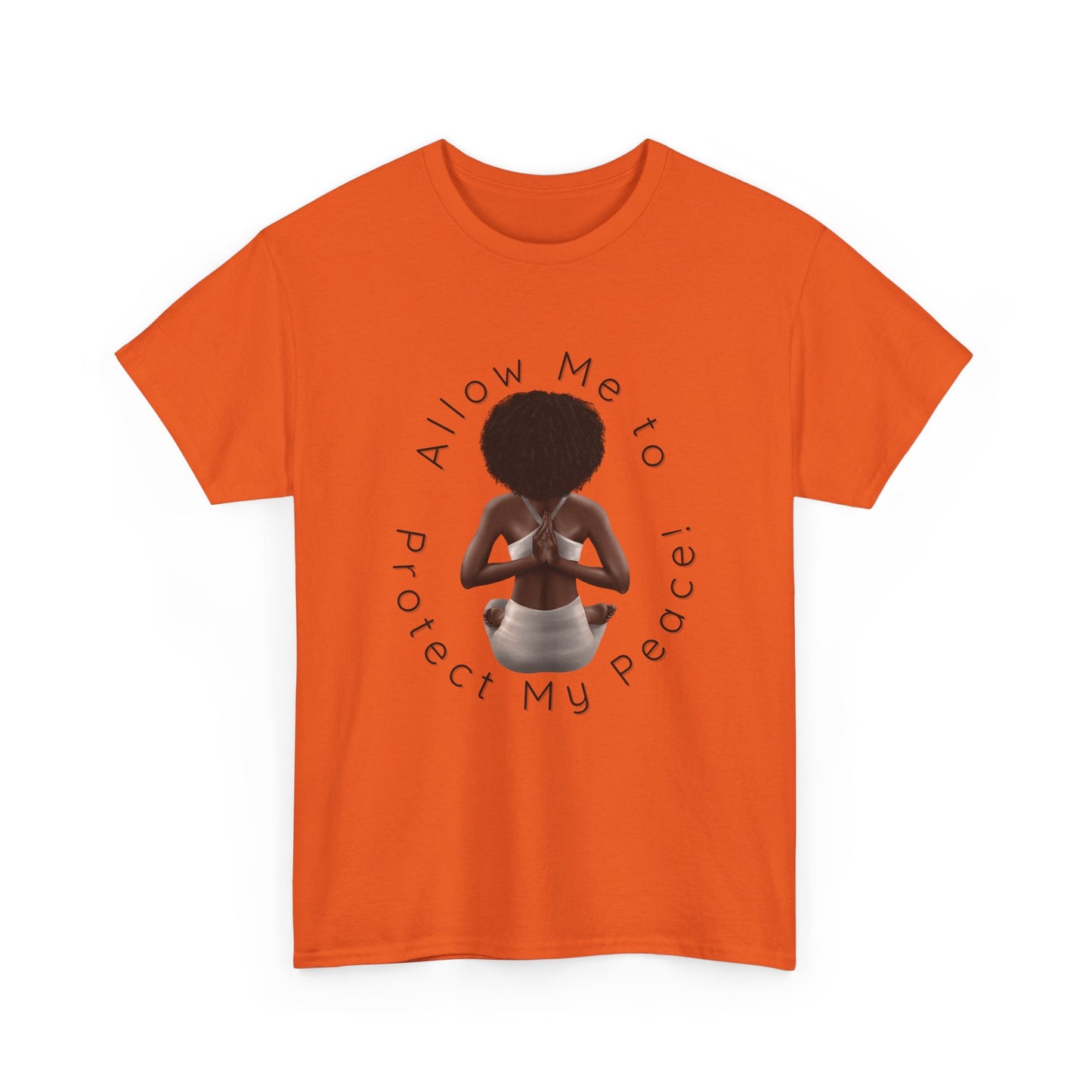Protect My Peace Yoga Art - Afrocentric Serenity T-Shirt, Black History Month Shirts, T-Shirt Gift for Black Women, Gift for Yoga Enthusiast