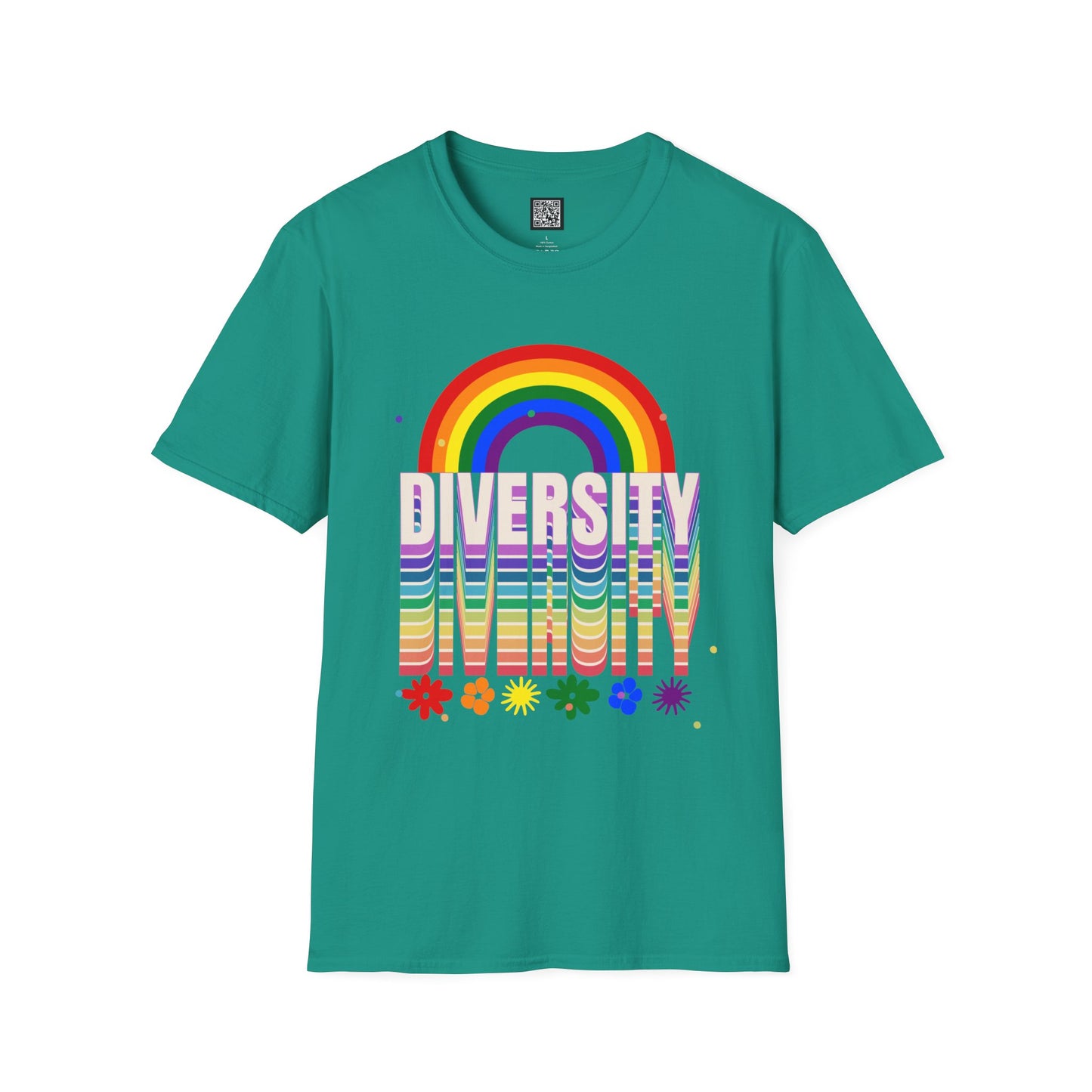 Rainbow Diversity Unisex Softstyle T-Shirt, LGBTQ+ Pride Apparel, WEHO Inclusive Gift, Casual Wear, Colorful Tee for Pride Celebrations
