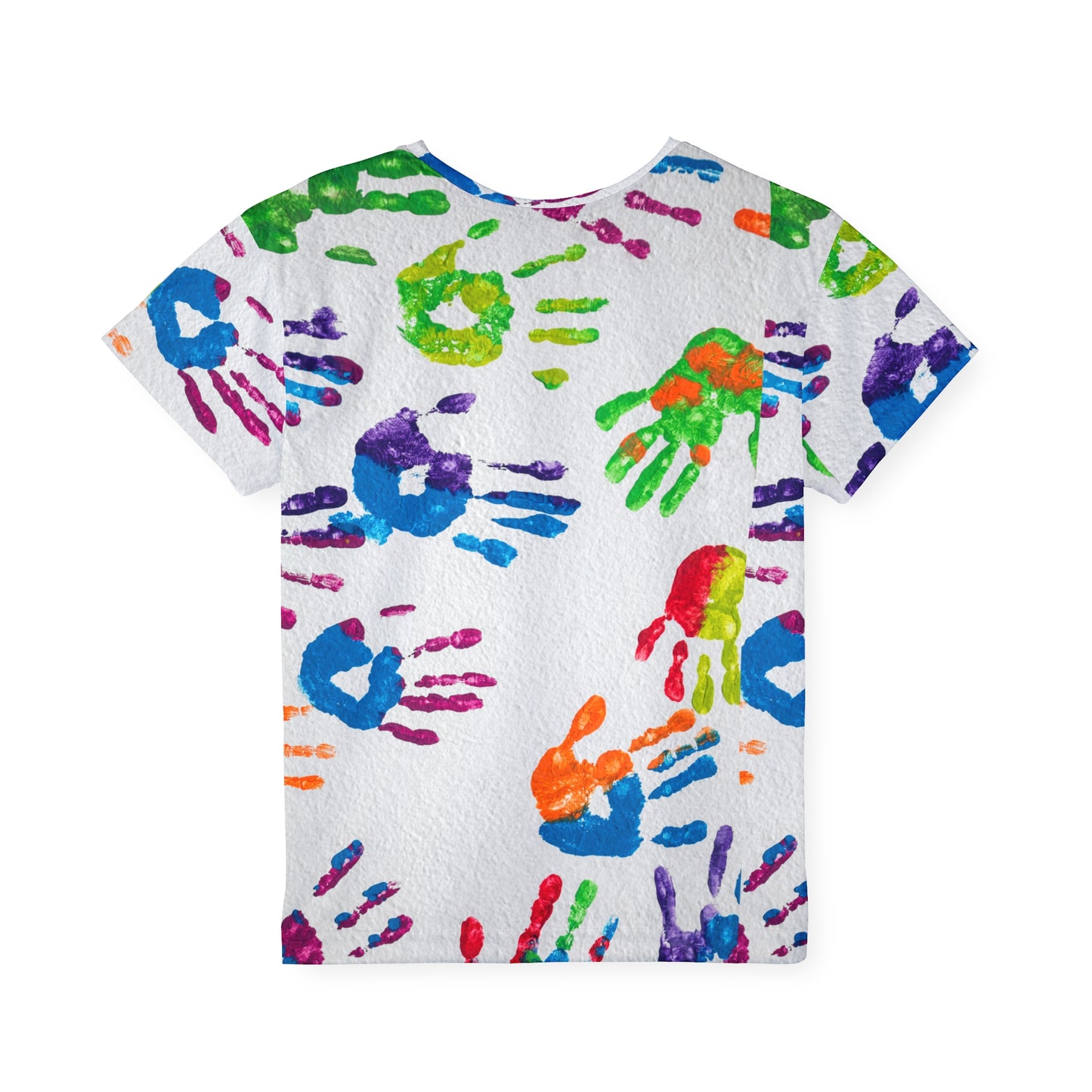 Kids Finger Paint Print Sports Jersey, Unique Colorful Shirt for Boys and Girls, Fingerpaint Children's Shirts,