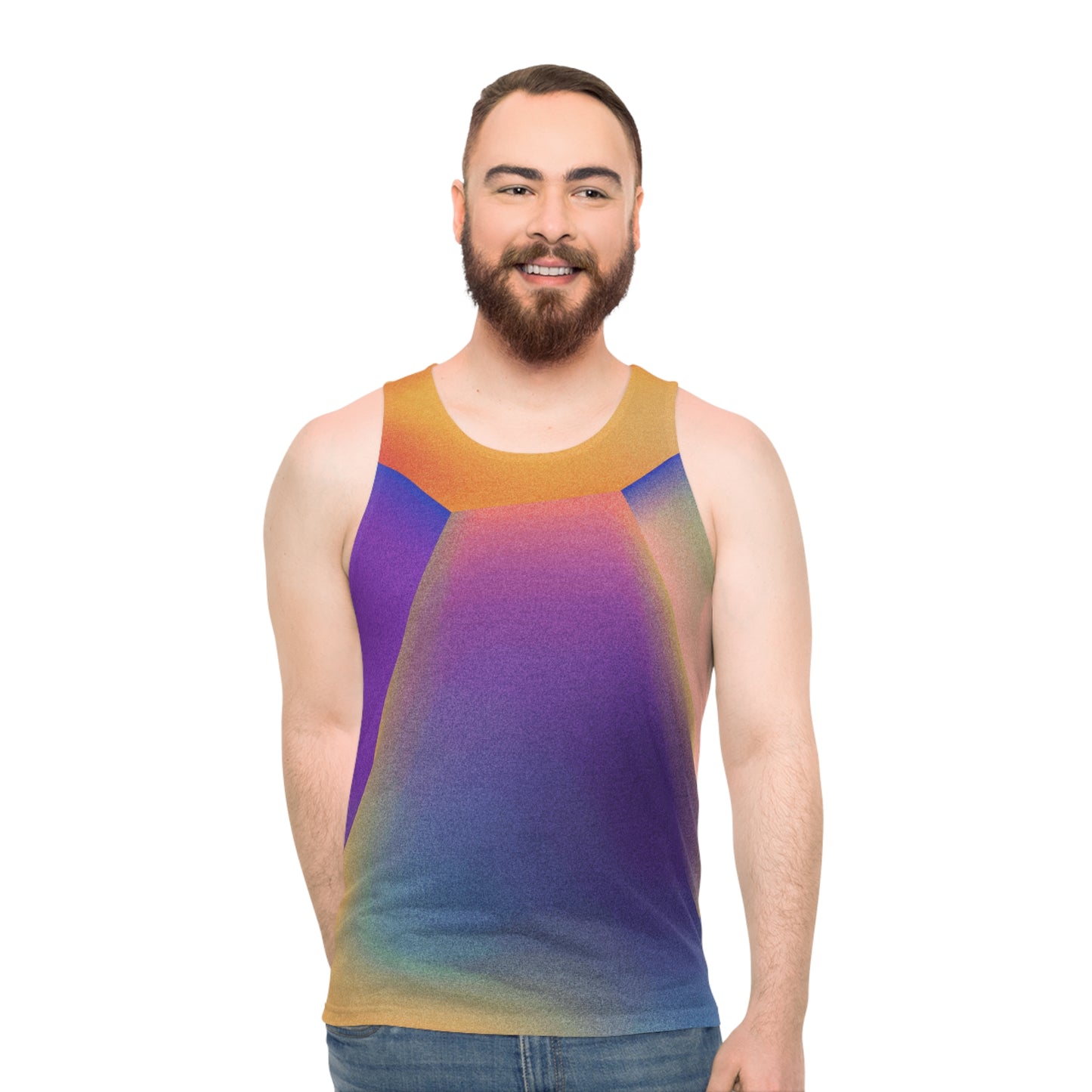 Bold Colorful Print Unisex Tank Top - Exercise in Style this Summer, Unique Unisex Tank Top, One-of-A-Kind Print, Sizes XS TO 4XL