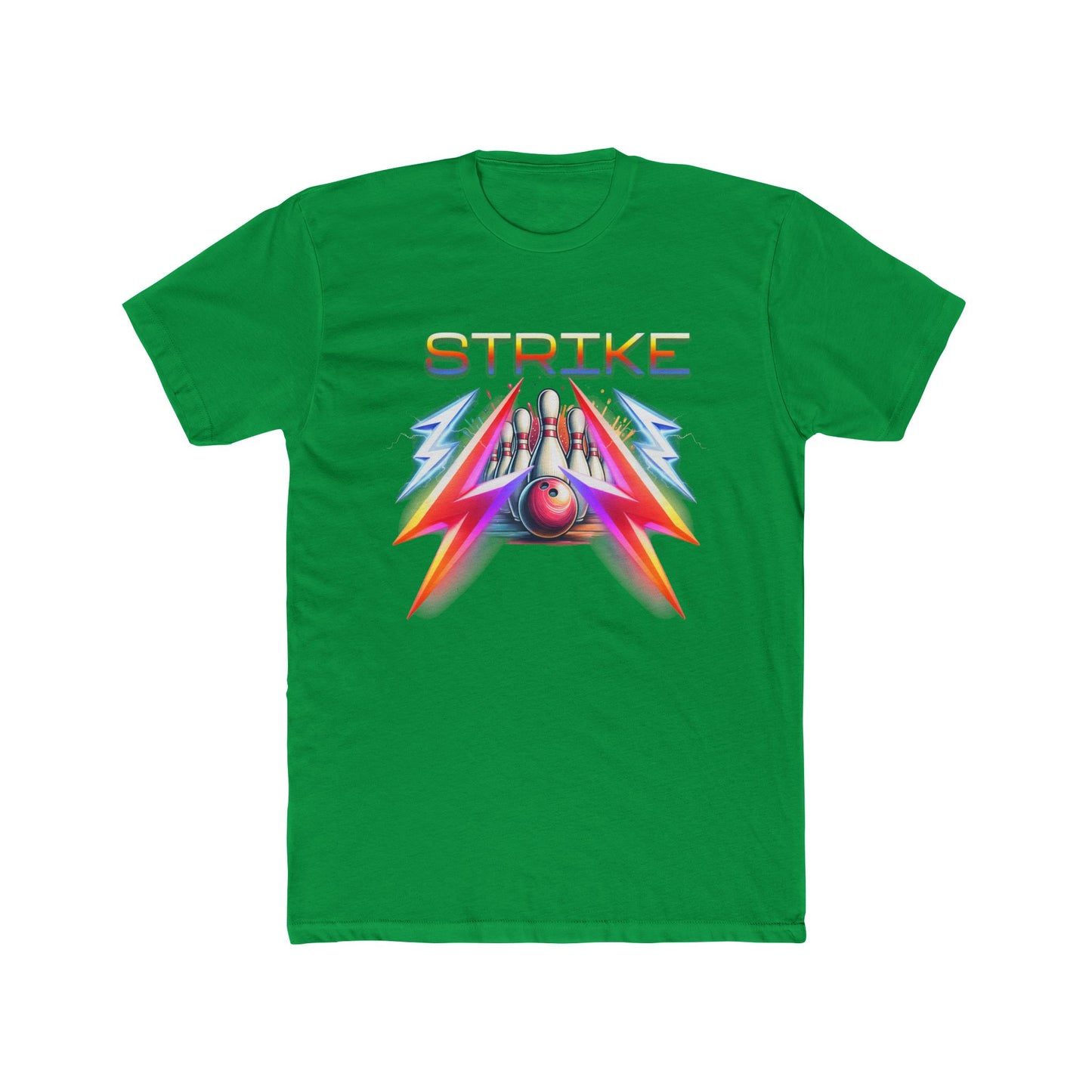 Retro Bowling Strike Unisex Cotton Crew Tee, When You Roll Up and Show Out on the Lanes, Strike Bowling T-Shirt for Men and Women