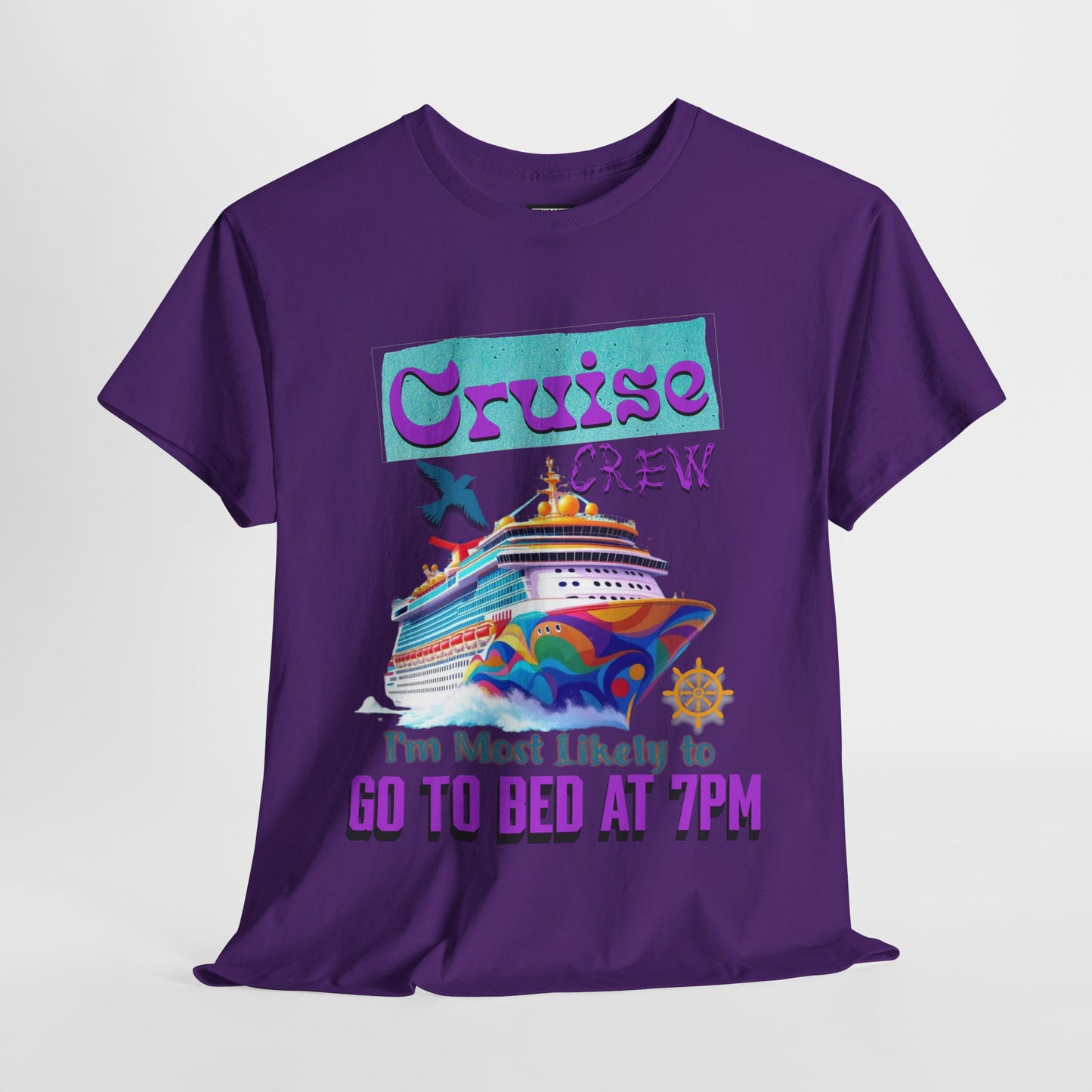 Cruise Crew Unisex Heavy Cotton Tee, Vacation Shirt, Funny Travel Gift, Cruise Enthusiast Apparel, Summer Tee, Sea Adventure Wear