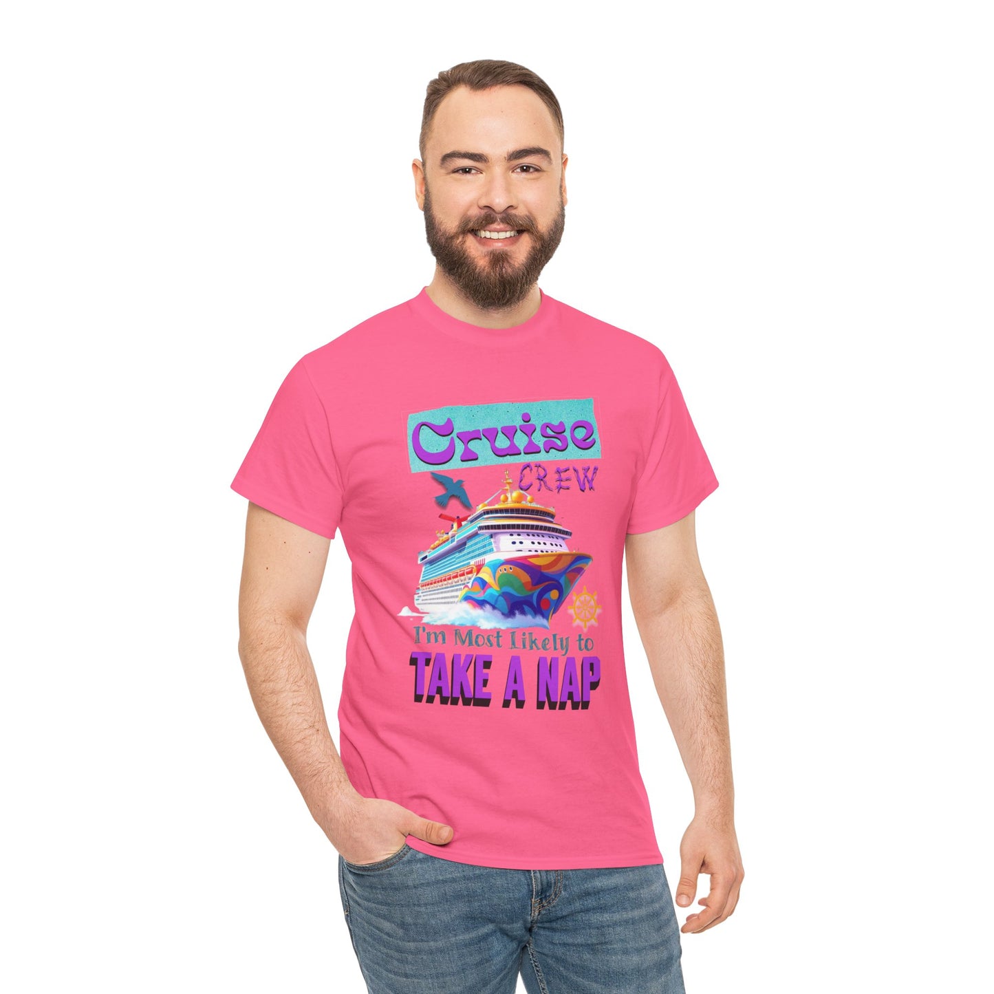 Cruise Crew Nap Tee, Unisex Cotton Shirt, Fun Cruise Vacation Apparel, Cruising Nautical Gift, Group Travel Outfit, Fun Cruise Shirt