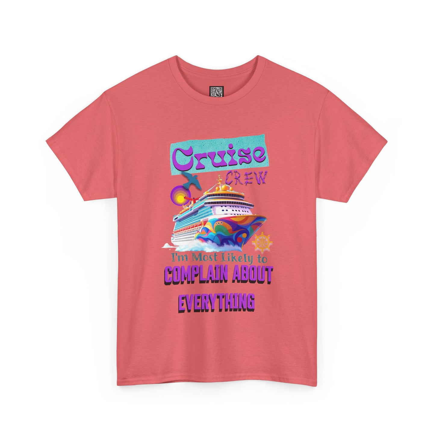 Cruise Crew Unisex Heavy Cotton Tee - Fun Travel T-Shirt for Vacations, Family Cruises, Summer Adventures, Gift for Cruise Travelers,