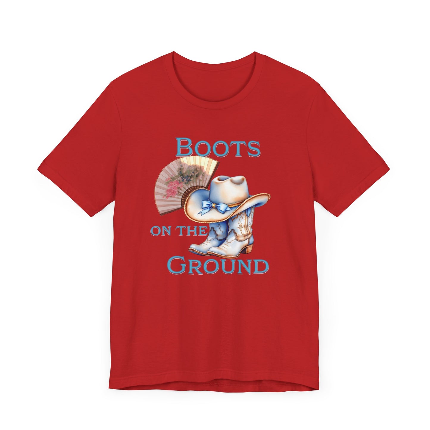 Cowboy Boots Graphic Tee - "Boots on the Ground" Inspired Design, Unisex Shirt for Men and Women, Country Music Lover Tees