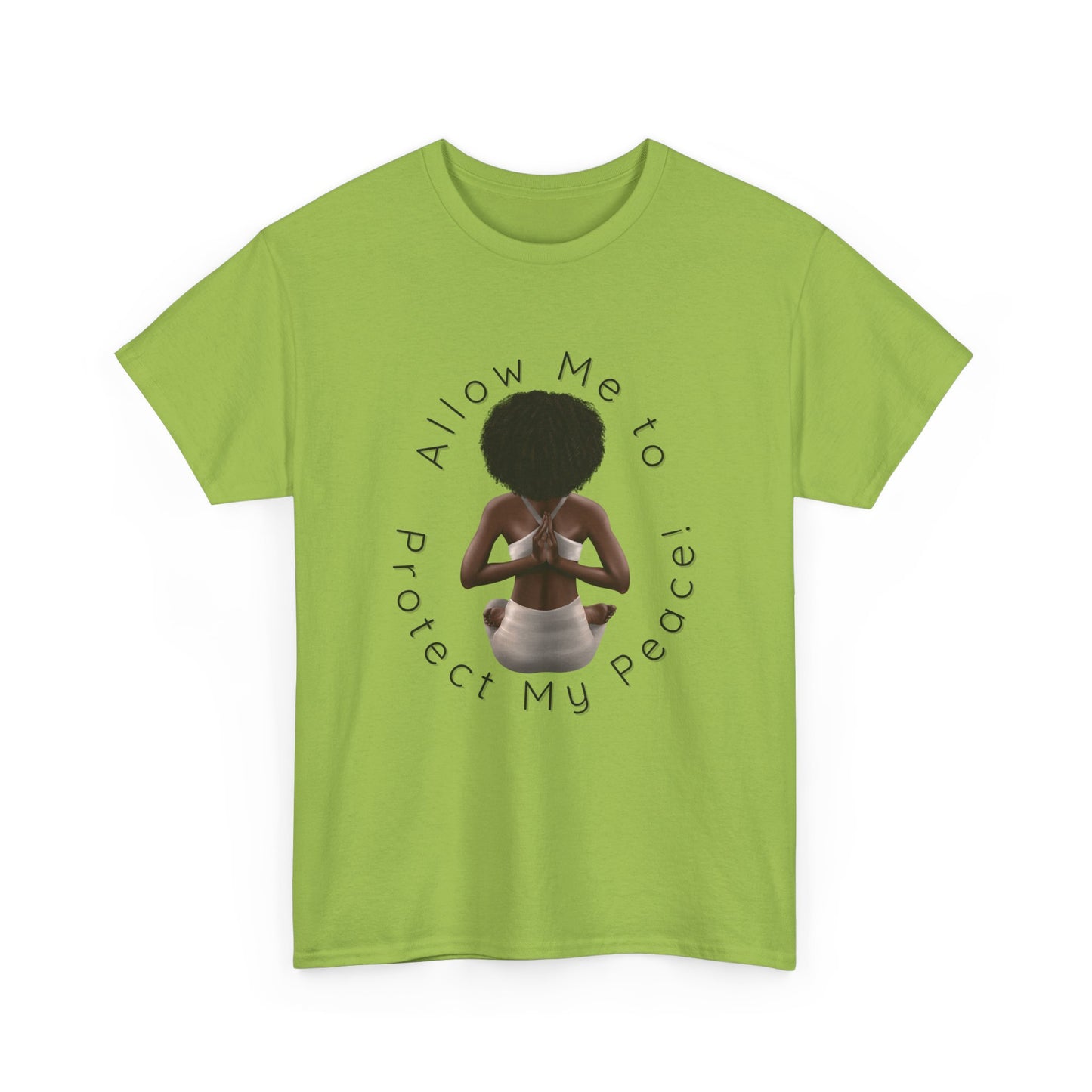 Protect My Peace Yoga Art - Afrocentric Serenity T-Shirt, Black History Month Shirts, T-Shirt Gift for Black Women, Gift for Yoga Enthusiast