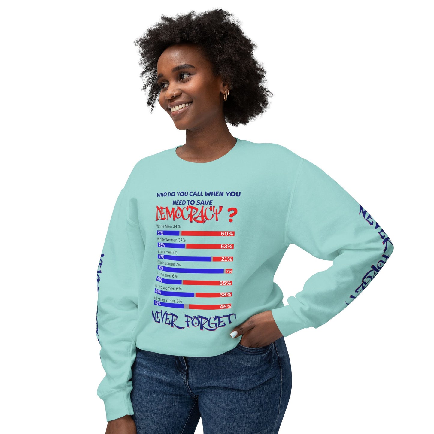92% Black Women Save Democracy, Contributions of Black Women, Black Women Empowerment, Black Melanin T-Shirts for Women