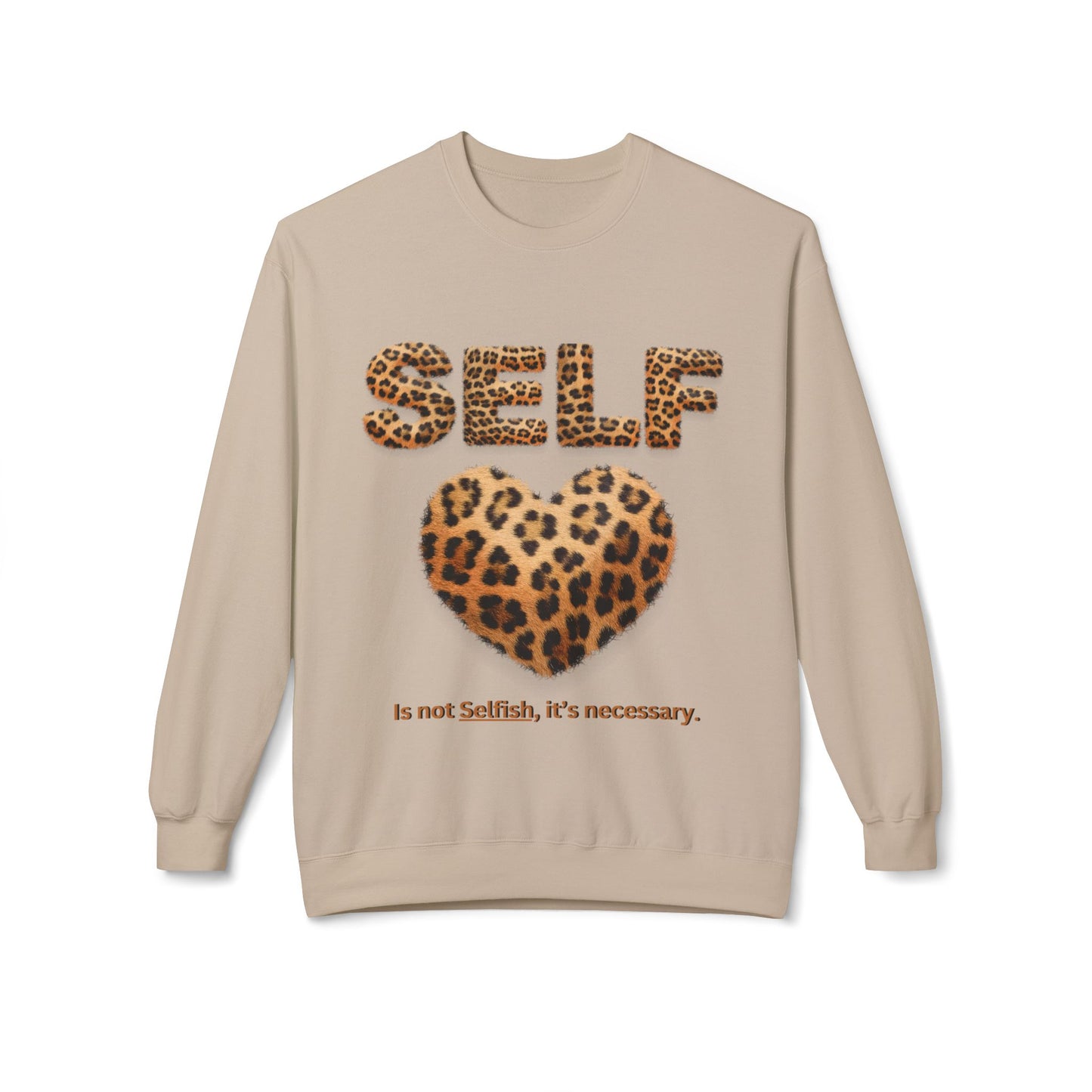 "Self-Love is not Selfish" Unisex Midweight Crewneck Sweatshirt, Women Empowerment Sweatshirt, Love Yourself Shirt