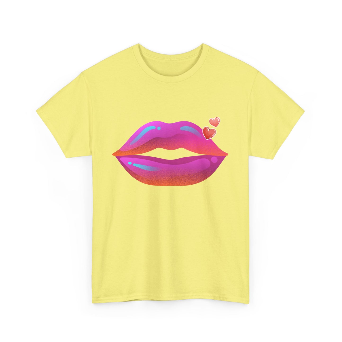 Bold Kiss Lips with Hearts Shirt, Vibrant Pop Art Lip T-Shirt, Valentine T-Shirt Gift, Lip Art Shirt, Black History T-Shirts for Women