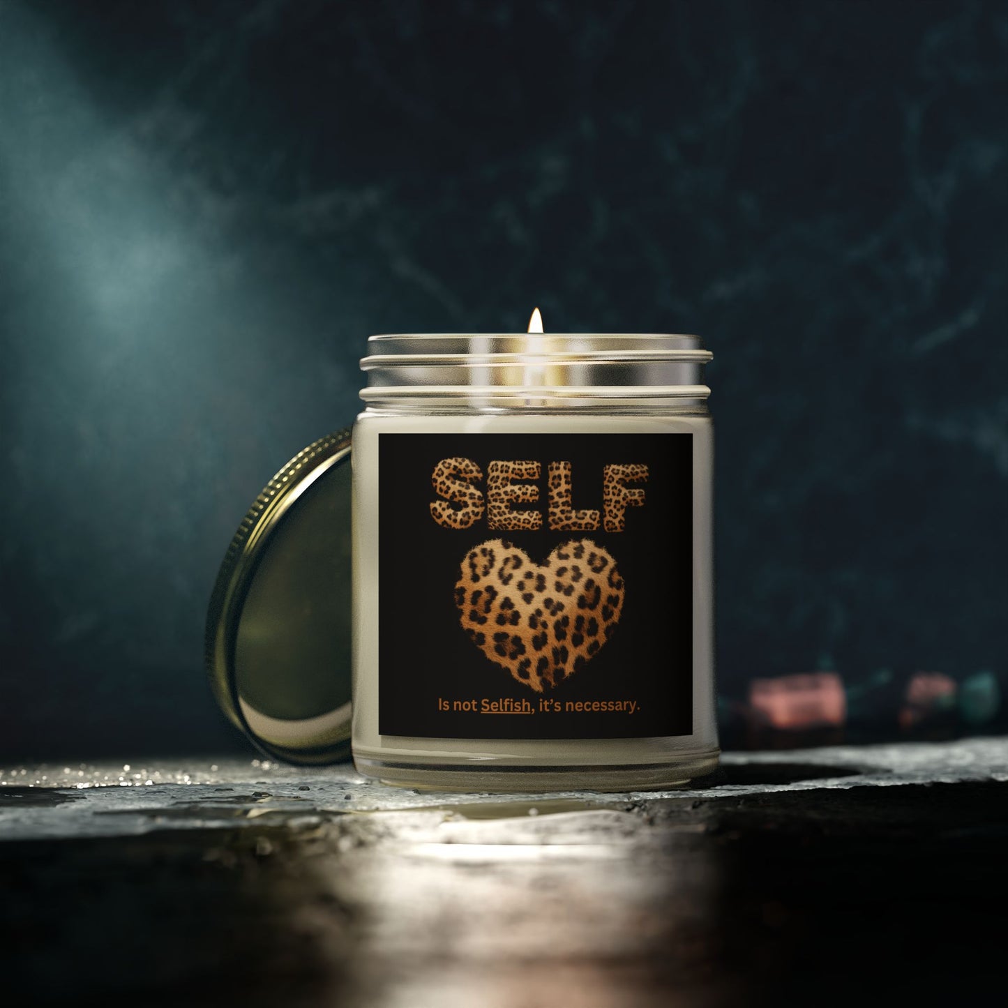 Self-Love Is Not Selfish, It's Necessary Scented Candles, Coconut Apricot Wax (4oz, 9oz)