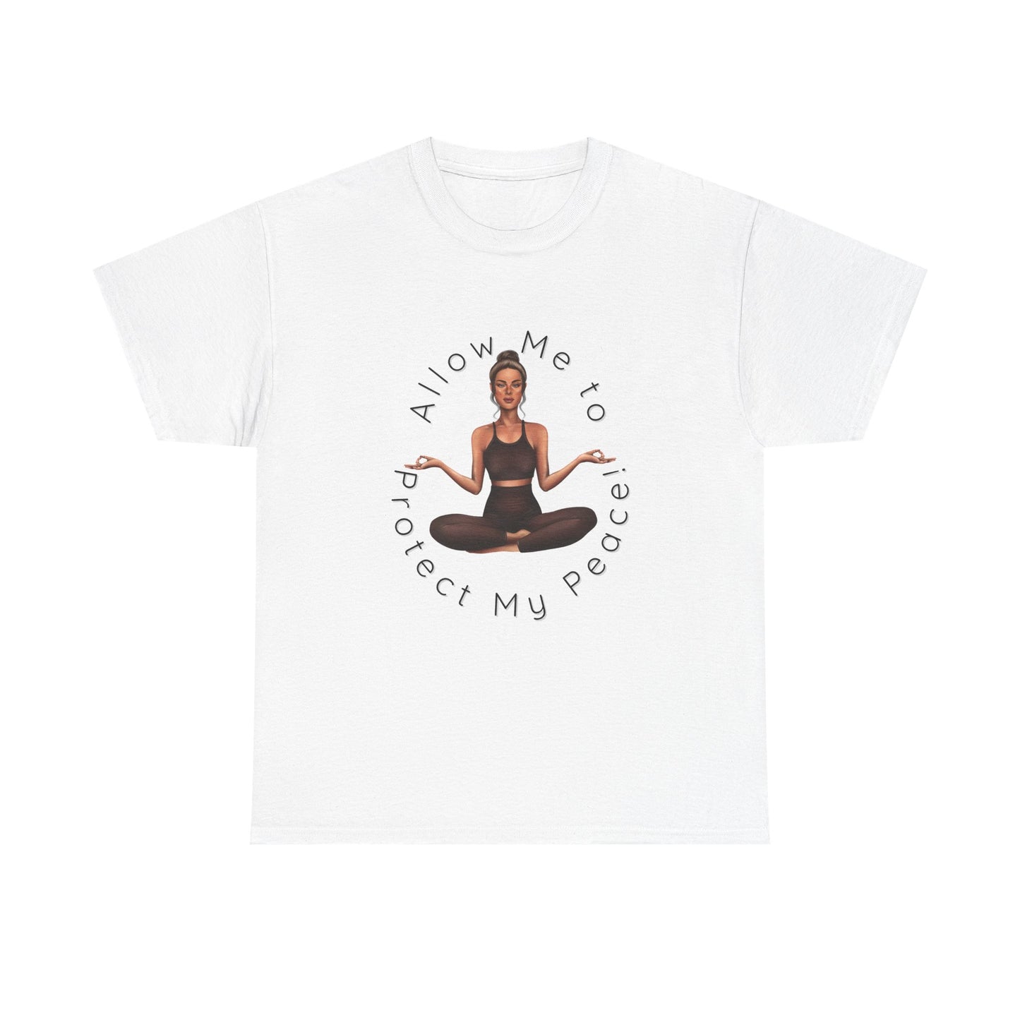 Protect My Peace Yoga Art, Serenity Yoga T-Shirt, Yoga Instructor Shirt, T-Shirt Gift for Yoga Instructor, Gift for Yoga Enthusiast, Fitness Instructor Gift