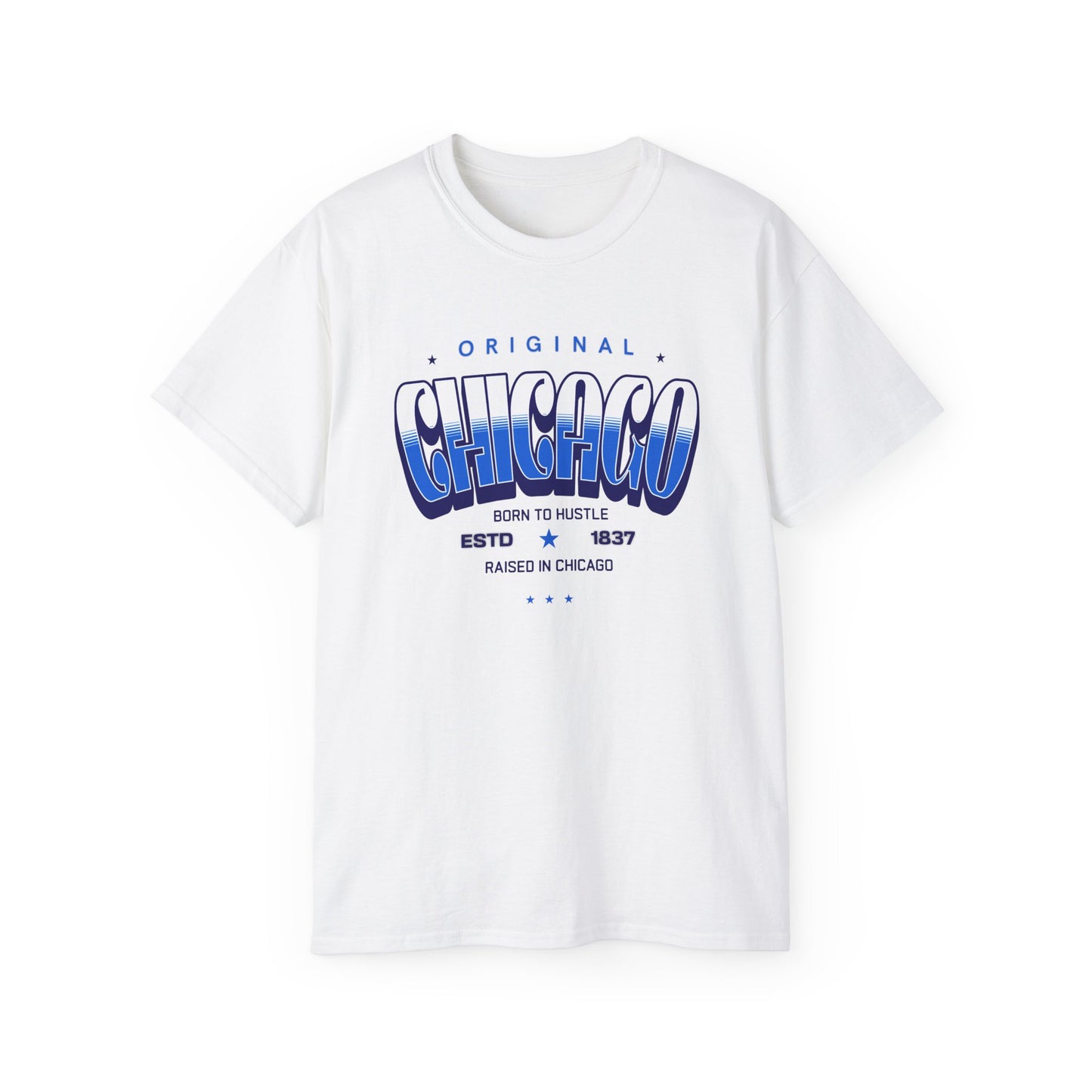 Chicago Hustle Graphic Tee, Streetwear T-Shirt, Gift for Travelers, Chicago Souvenir, Unisex Chicago T-Shirts Casual Wear. Chi-Town Tees