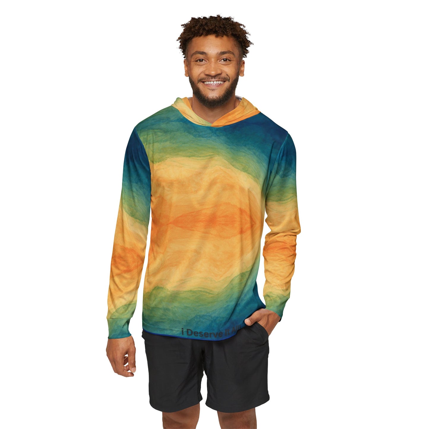 "I Deserve It All" Men's Multi-Colored Sports Warmup Hoodie
