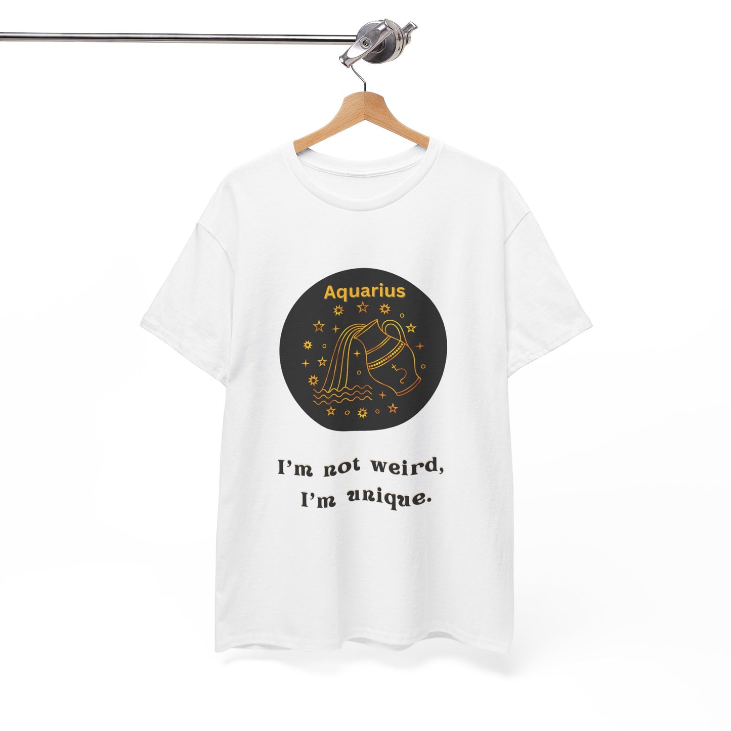 Aquarius T-Shirt, Aquarius Horoscope Gifts, Birth Month Gifts, Zodiac Sign T-Shirt Gifts, Astrology T-Shirt, Unisex Heavy Cotton Tee