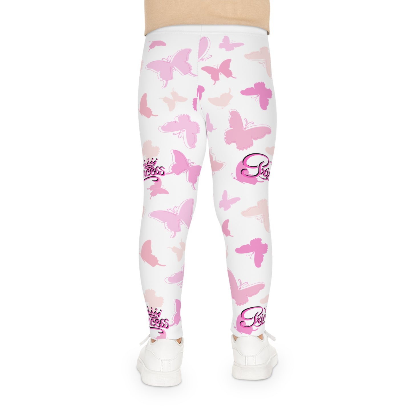 "Princess Dreams Kids Leggings" with Pink & Purple Butterflies (AOP)