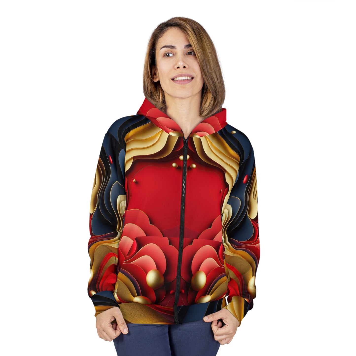 Vibrant Abstract Unisex Zip Hoodie, Colorful Abstract Zip-Up, Cozy Gift for Art Lovers, Trendy Streetwear Apparel, Matching Leggings Sold Separately