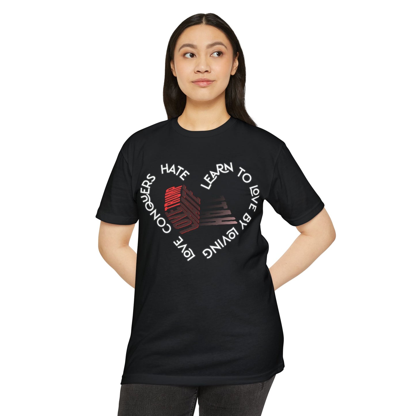 Vibrant Love Trump Hate Unisex T-Shirt, Graphic Tee for Casual Wear, Ideal for Gift, Summer Vibes, Celebration Style, Trendy Streetwear