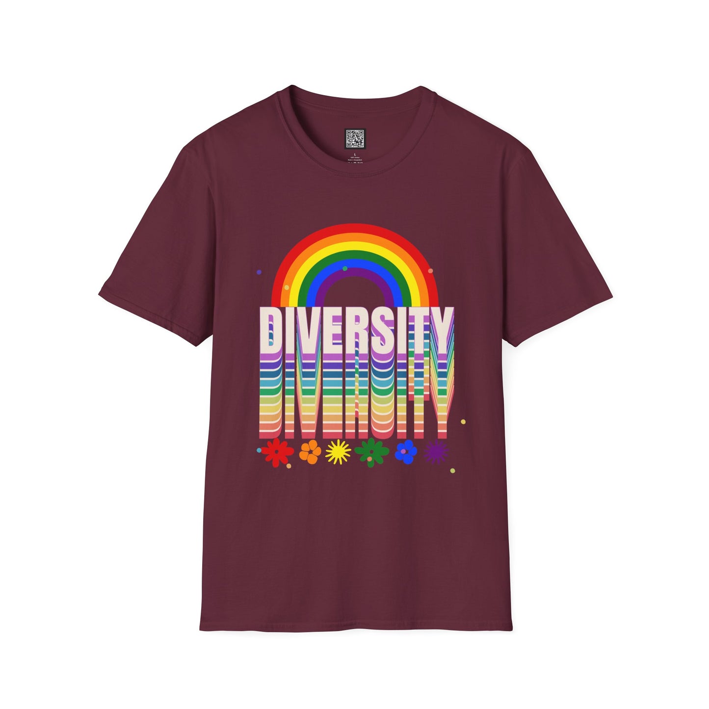 Rainbow Diversity Unisex Softstyle T-Shirt, LGBTQ+ Pride Apparel, WEHO Inclusive Gift, Casual Wear, Colorful Tee for Pride Celebrations