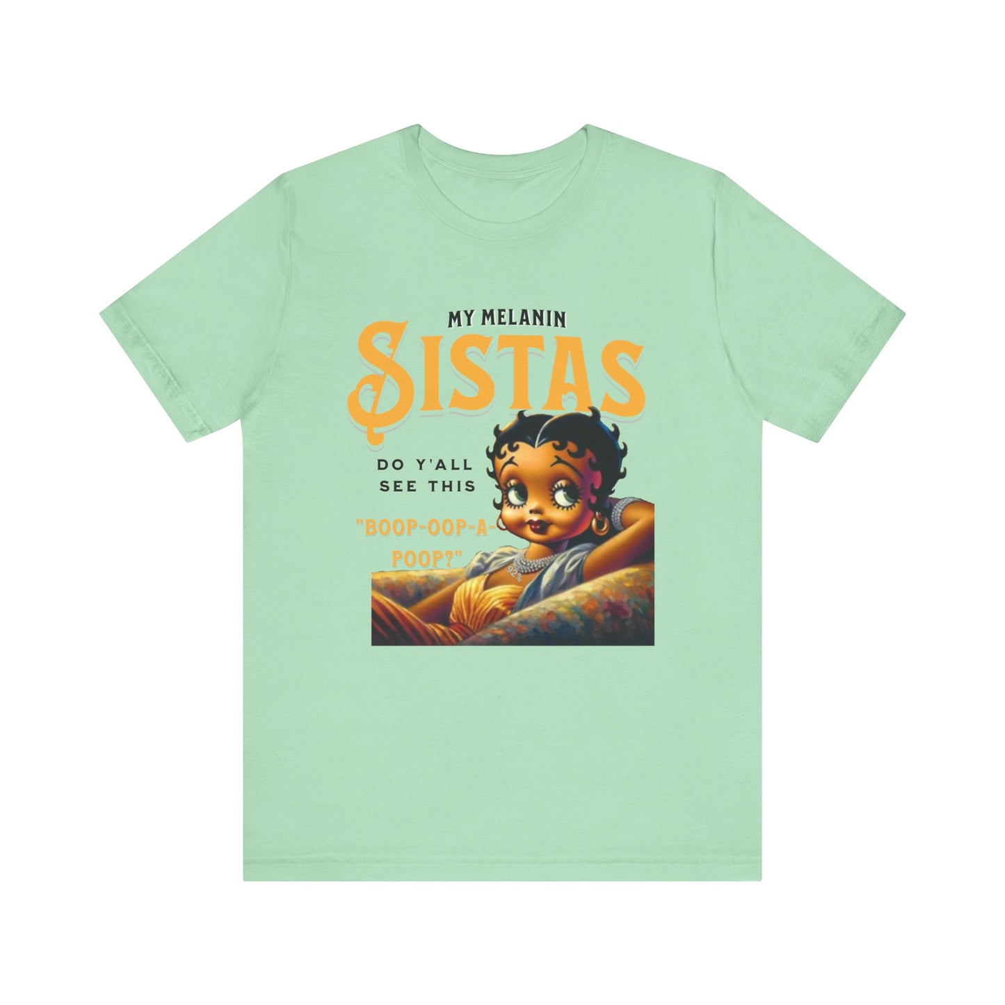Melanin Betty Boop, 92% Black Woman Shirt, Black Girl Magic Tees, Black Culture T-Shirts, Humorous Betty Boop Shirts, Betty Boop T-Shirts