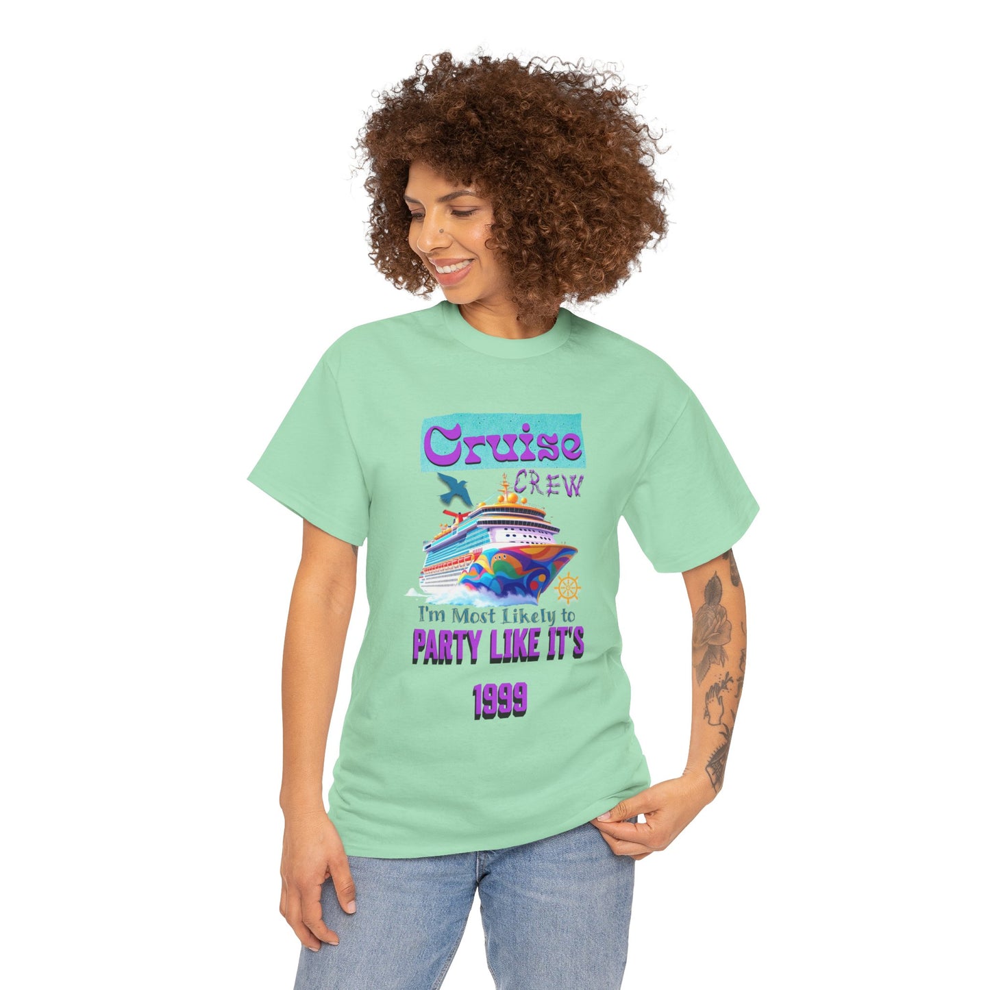 Cruise Crew Heavy Cotton Tee - Party Like It's 1999, Cruise Vacation T-Shirt, Summer Cruise Shirt, Fun Travel Apparel, Gift for Cruise Enthusiasts