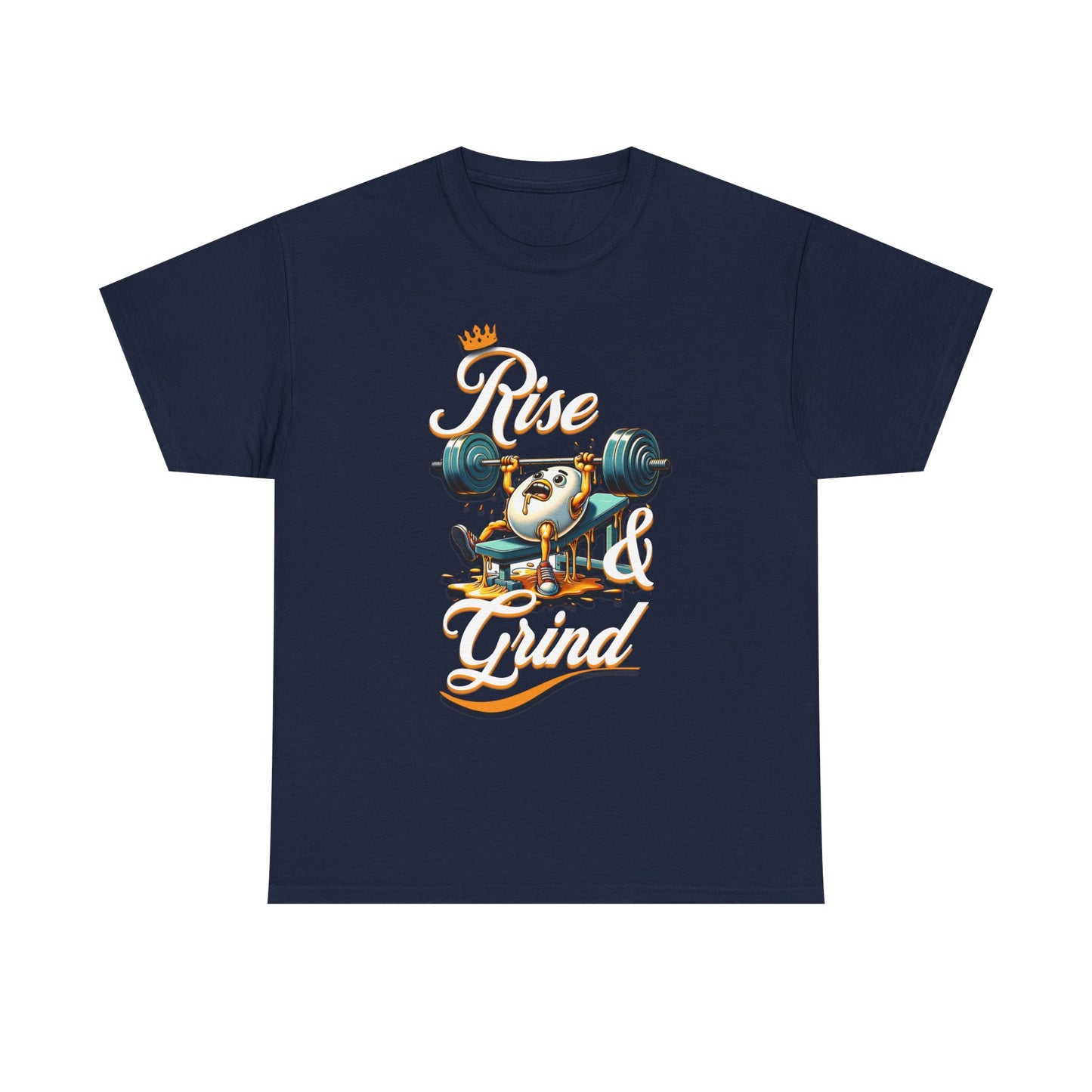 Egg-cellent Grind T-Shirts, Rise & Grind Gym Motivational Unisex Tee, Humorous T-Shirt for Fitness Enthusiasts, Motivational Cute Fitness T-Shirt