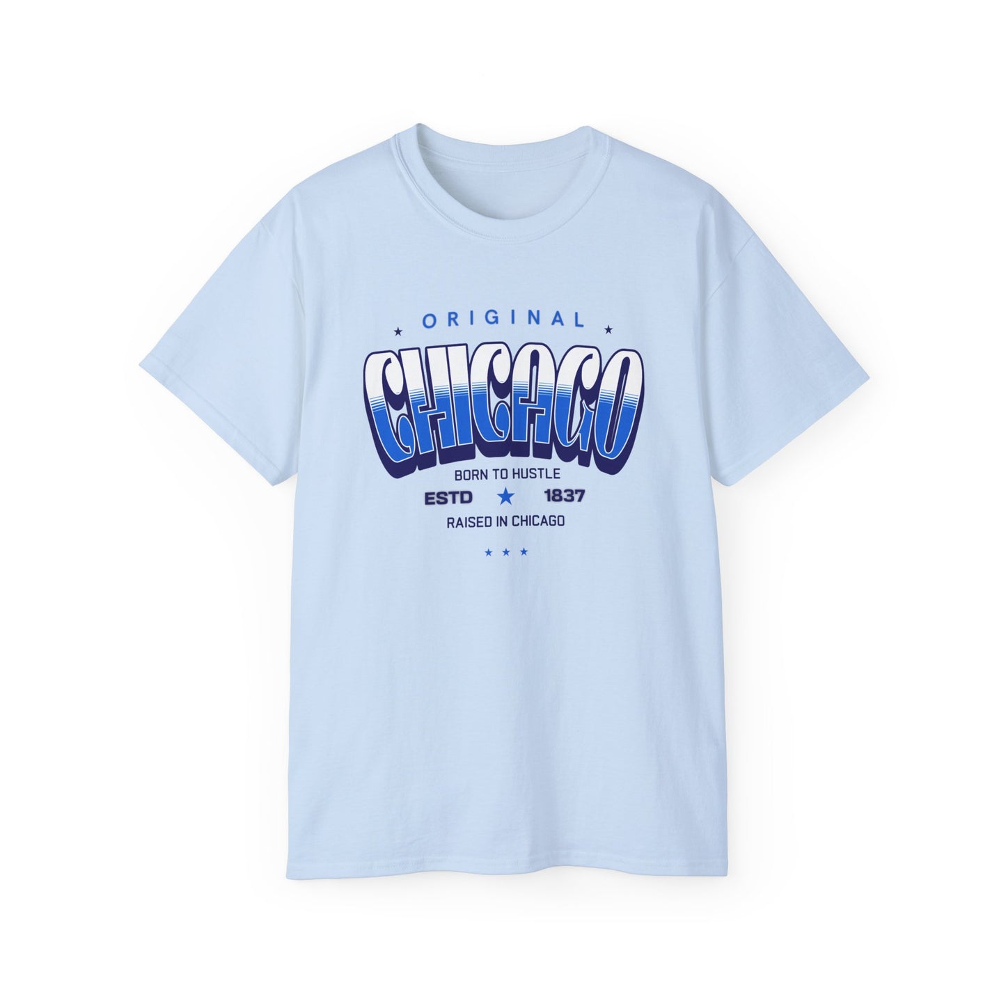 Chicago Hustle Graphic Tee, Streetwear T-Shirt, Gift for Travelers, Chicago Souvenir, Unisex Chicago T-Shirts Casual Wear. Chi-Town Tees