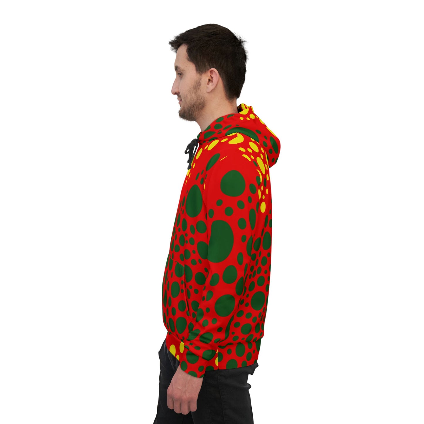 Vibrant Dot Pattern Athletic Hoodie - Perfect for Fitness & Festive Celebrations, One-of-A-Kind Print, Cute Workout Gear, Activewear for Her