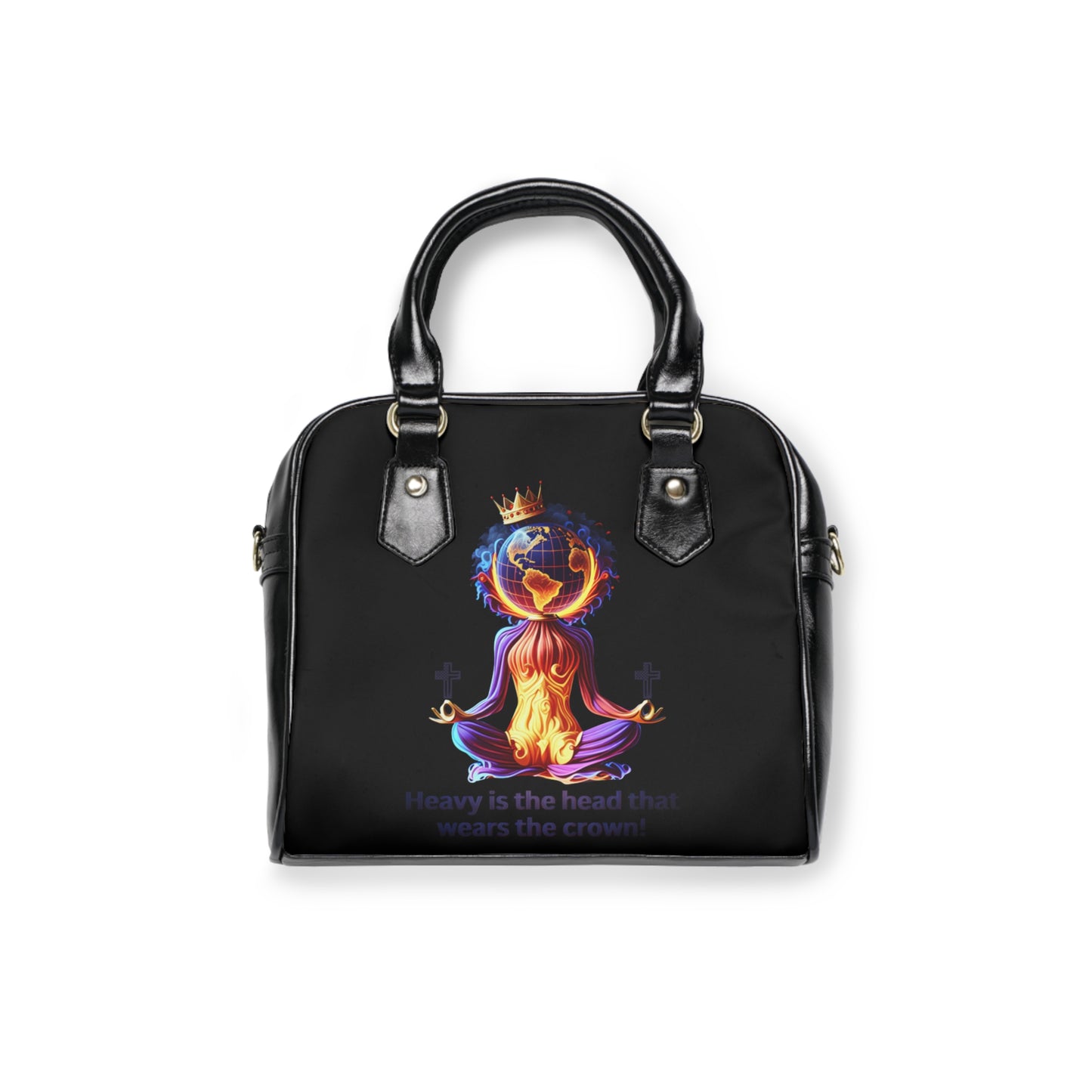 "Heavy is the Head" Shoulder Handbag for Women, Motivational Gift for Women, Custom Handbag for Women Empowerment