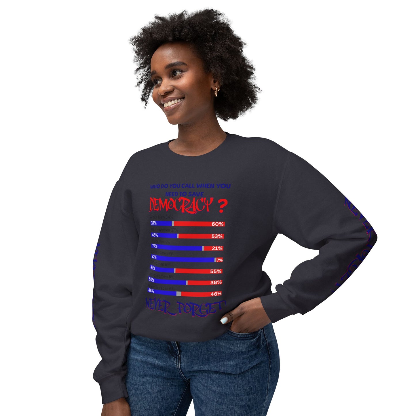 92% Black Women Save Democracy, Contributions of Black Women, Black Women Empowerment, Black Melanin T-Shirts for Women