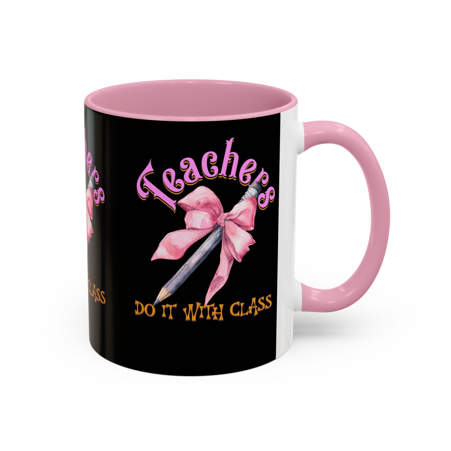Colorful Mugs (11oz, 15oz), Teacher Appreciation Gift, Cute Gift for Teachers, Coffee Mug for Teachers, Coquette Bow Coffee Mug