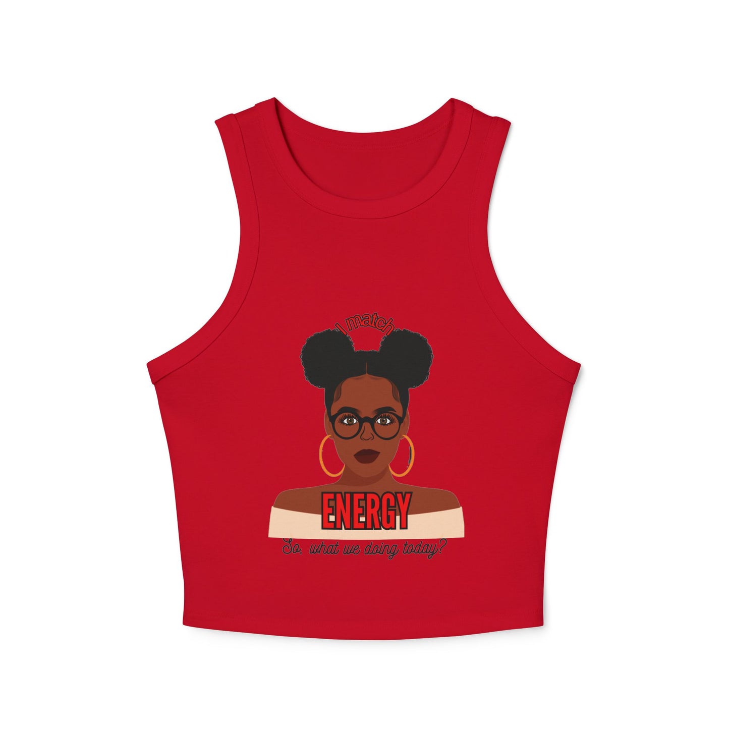 I Match Energy Women's Micro Rib Racer Tank Top,