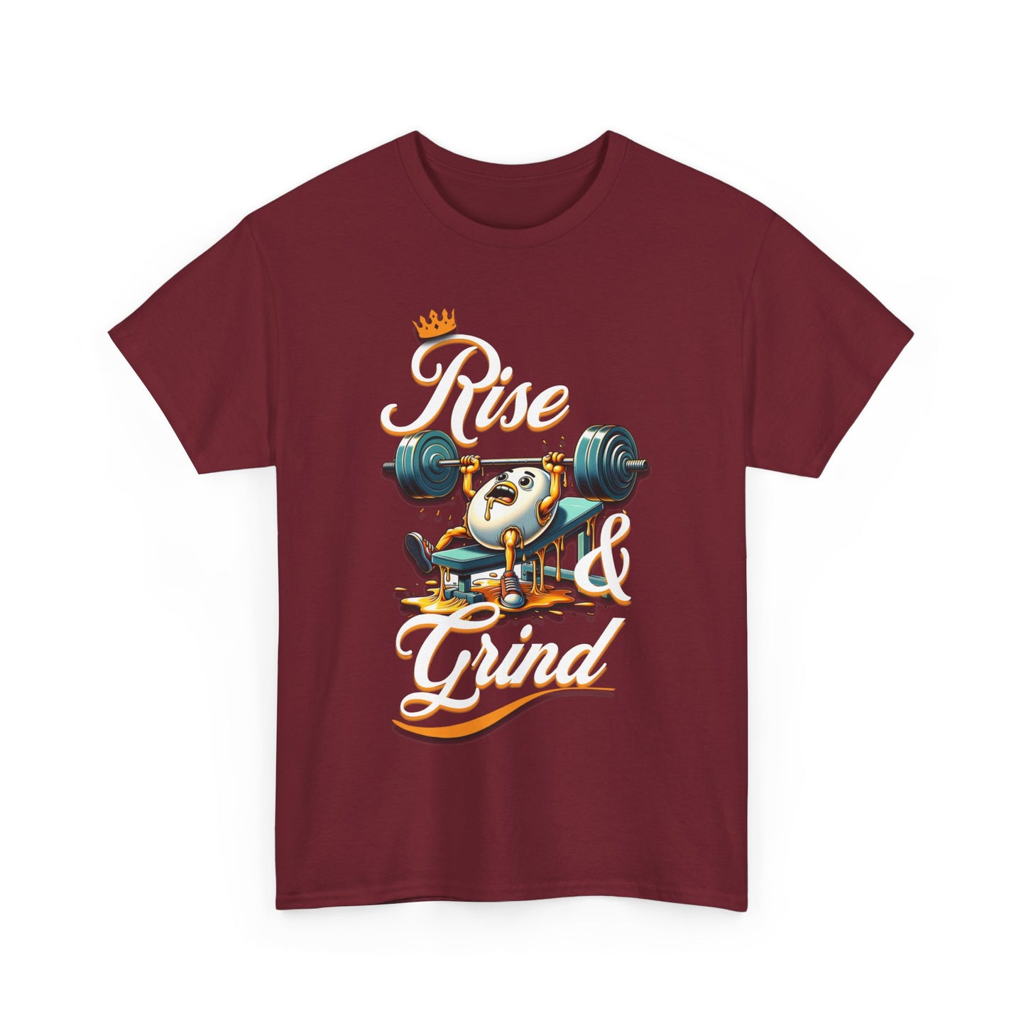 Egg-cellent Grind T-Shirts, Rise & Grind Gym Motivational Unisex Tee, Humorous T-Shirt for Fitness Enthusiasts, Motivational Cute Fitness T-Shirt