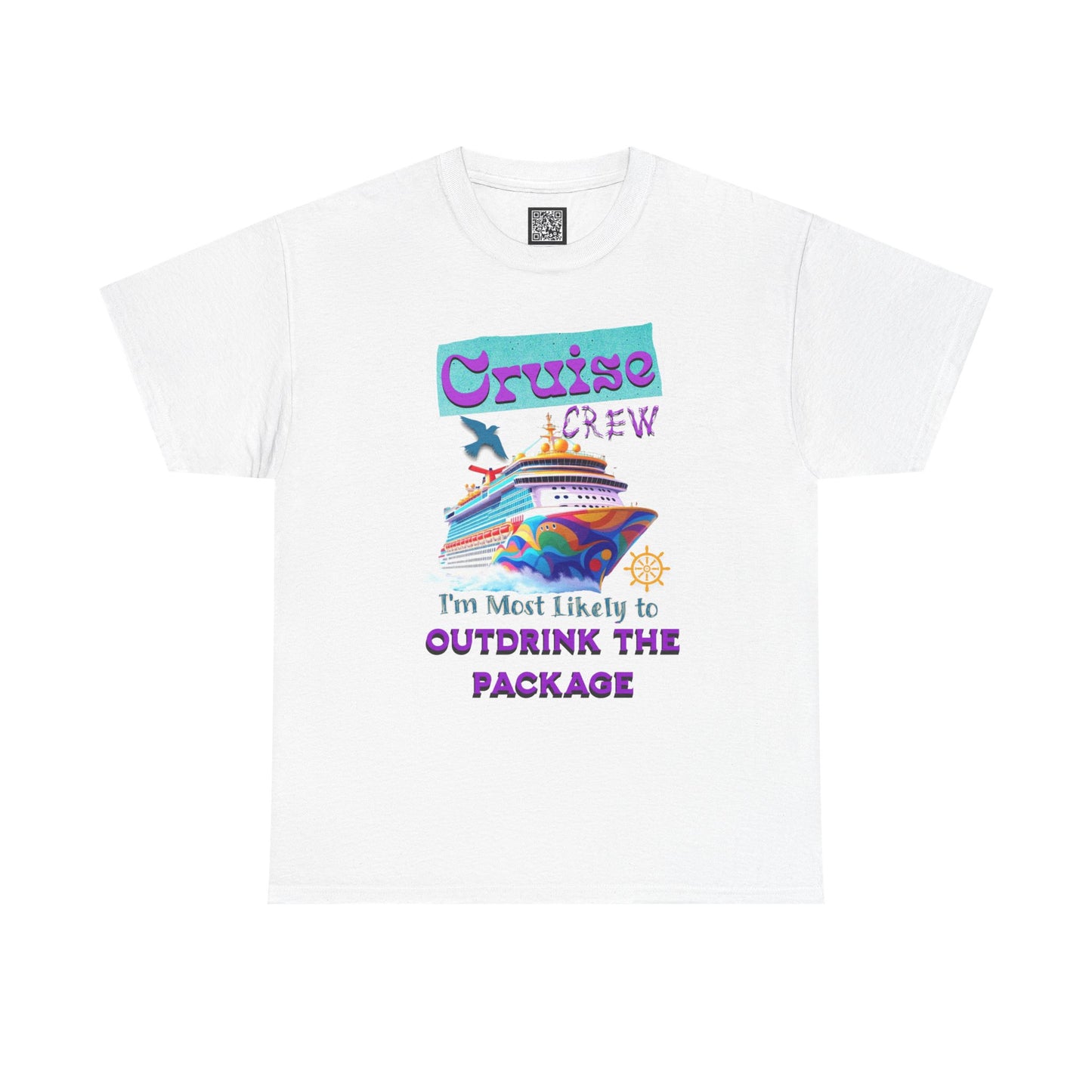 Cruise Crew Outdrink Package Tee | Fun Vacation T-Shirt | Perfect for Summer, Group Trips, Gifts, Drink Package T-Shirt for Cruise