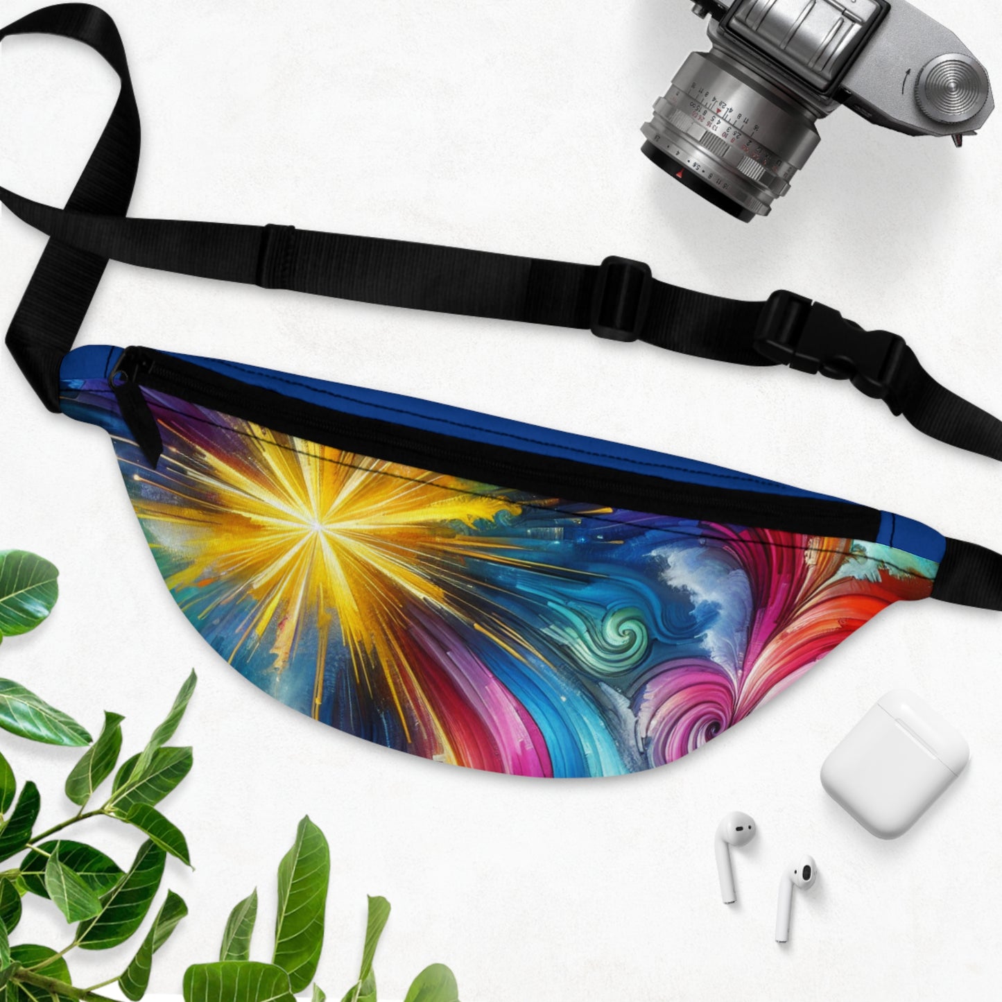 Vibrant Colorful Fanny Pack, Festival Gear, Summer Accessory, Cute Travel Companion, Colorful Waist Bag, Artistic Hip Pack