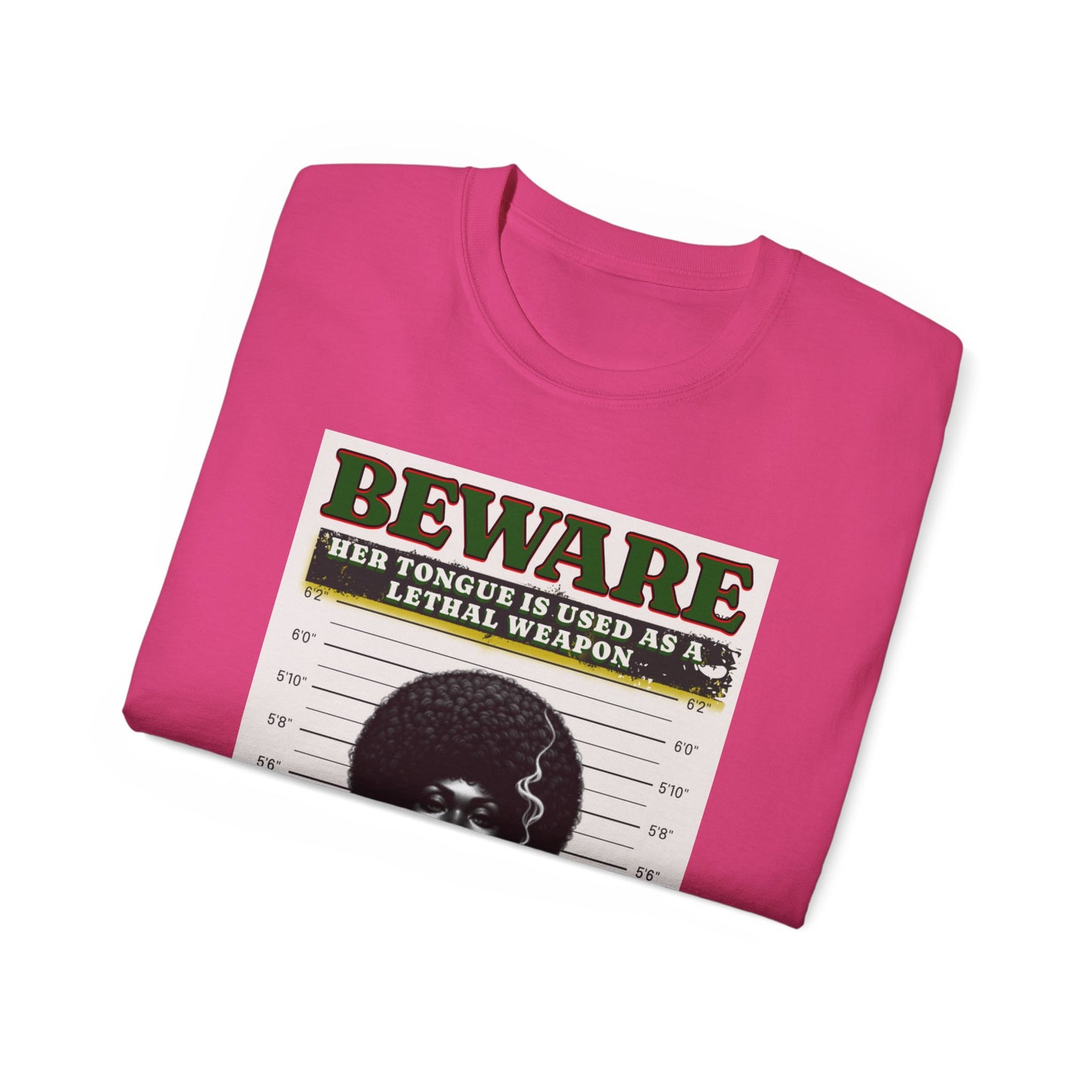 Empowering Graphic Tee, Her Tongue is a Lethal Weapon Shirt, FAFO Cotton T-Shirt, Inspirational Art Tee, Funny Trendy Gift for Friends