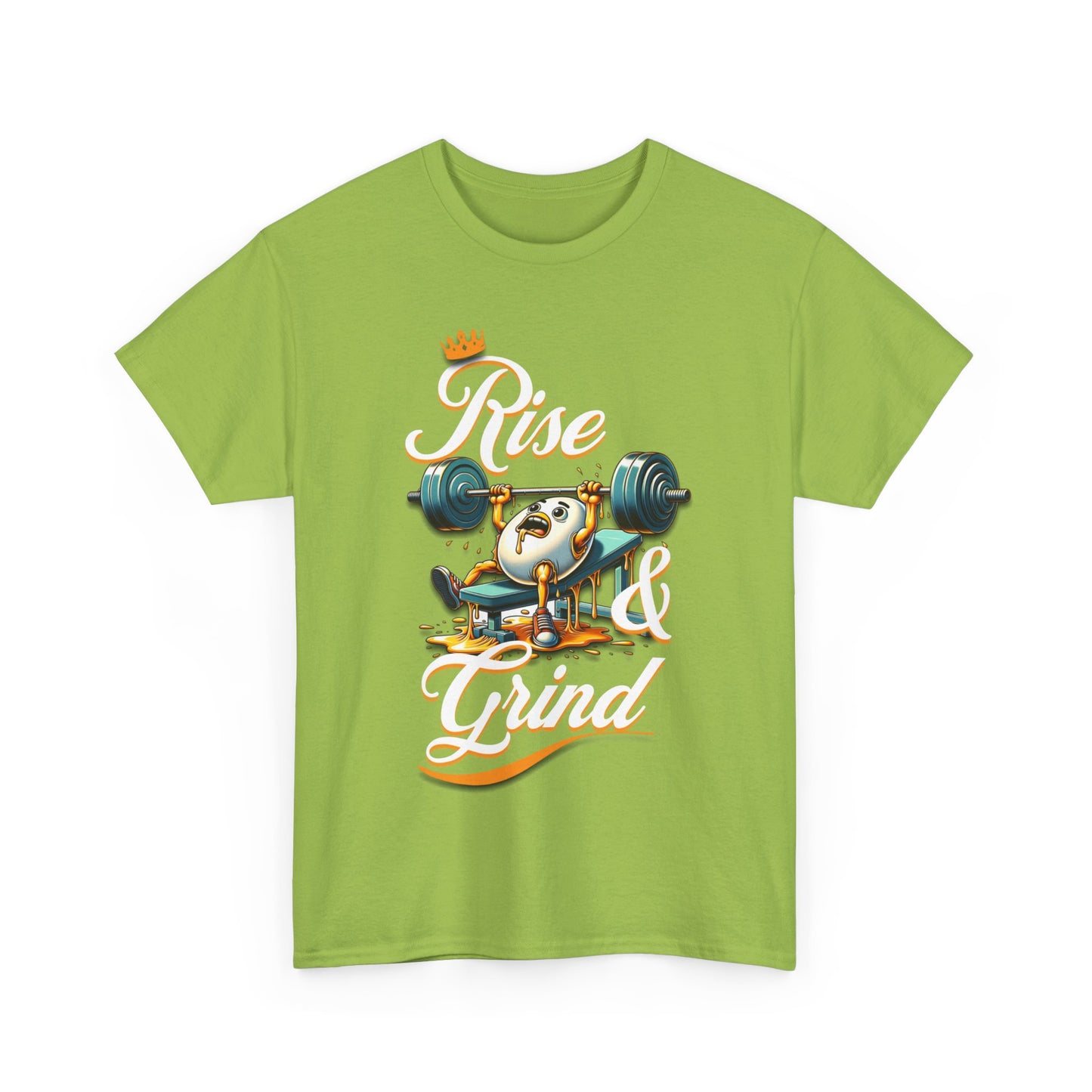 Egg-cellent Grind T-Shirts, Rise & Grind Gym Motivational Unisex Tee, Humorous T-Shirt for Fitness Enthusiasts, Motivational Cute Fitness T-Shirt