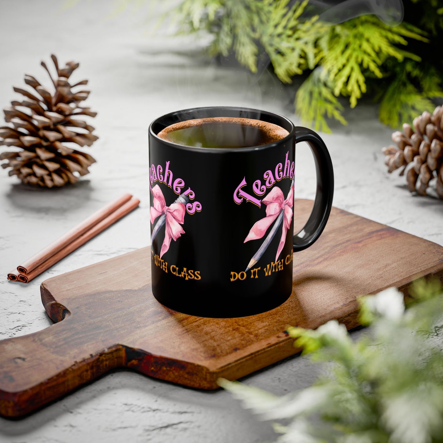 Colorful Mugs (11oz, 15oz), Teacher Appreciation Gift, Cute Gift for Teachers, Coffee Mug for Teachers, Coquette Bow Coffee Mug