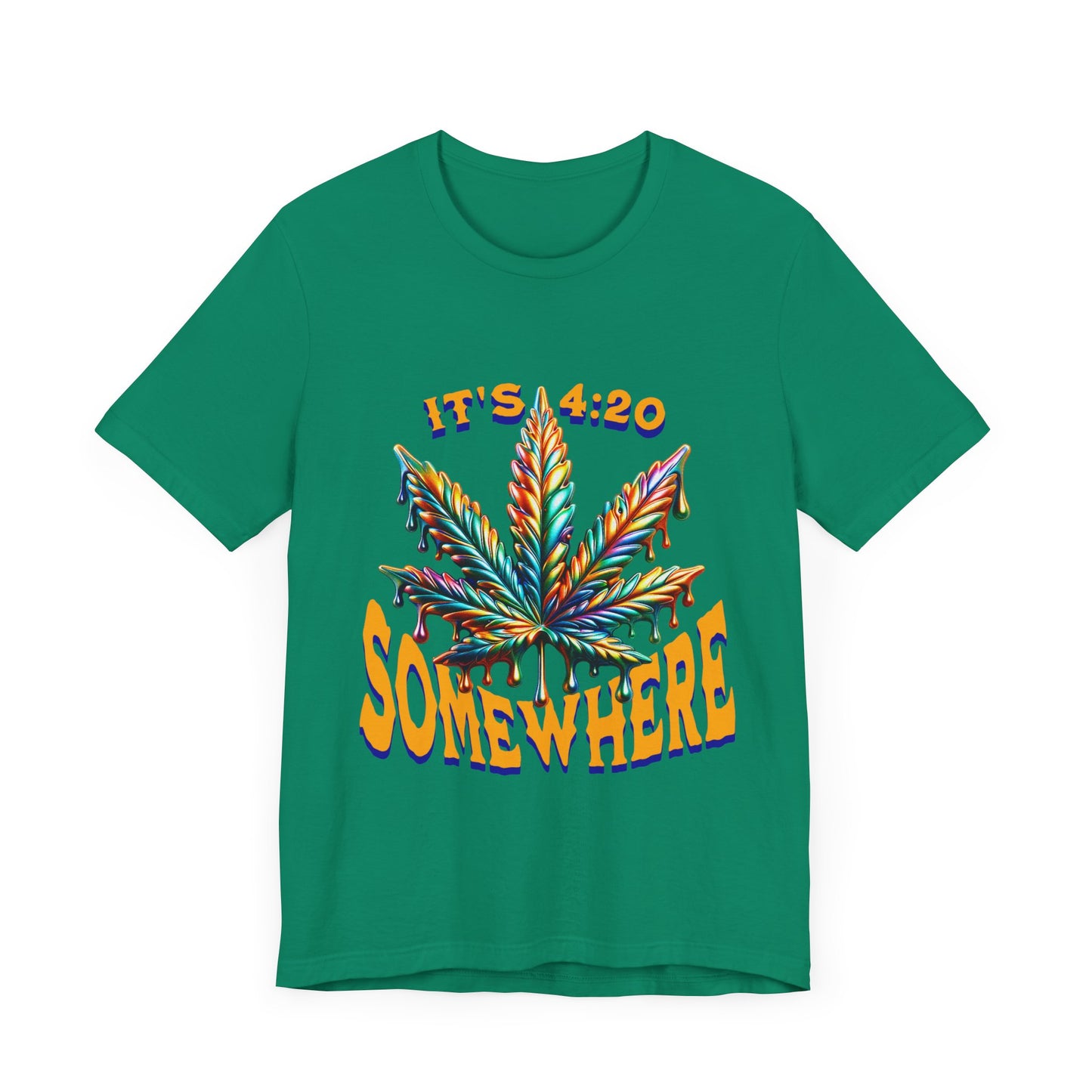It's 420 Somewhere T-Shirt, Funny Marijuana Shirt, Cannabis Lifestyle Shirts, Funny Stoner Shirt, Cannabis Leaf T-Shirts, 420-Friendly Fashion
