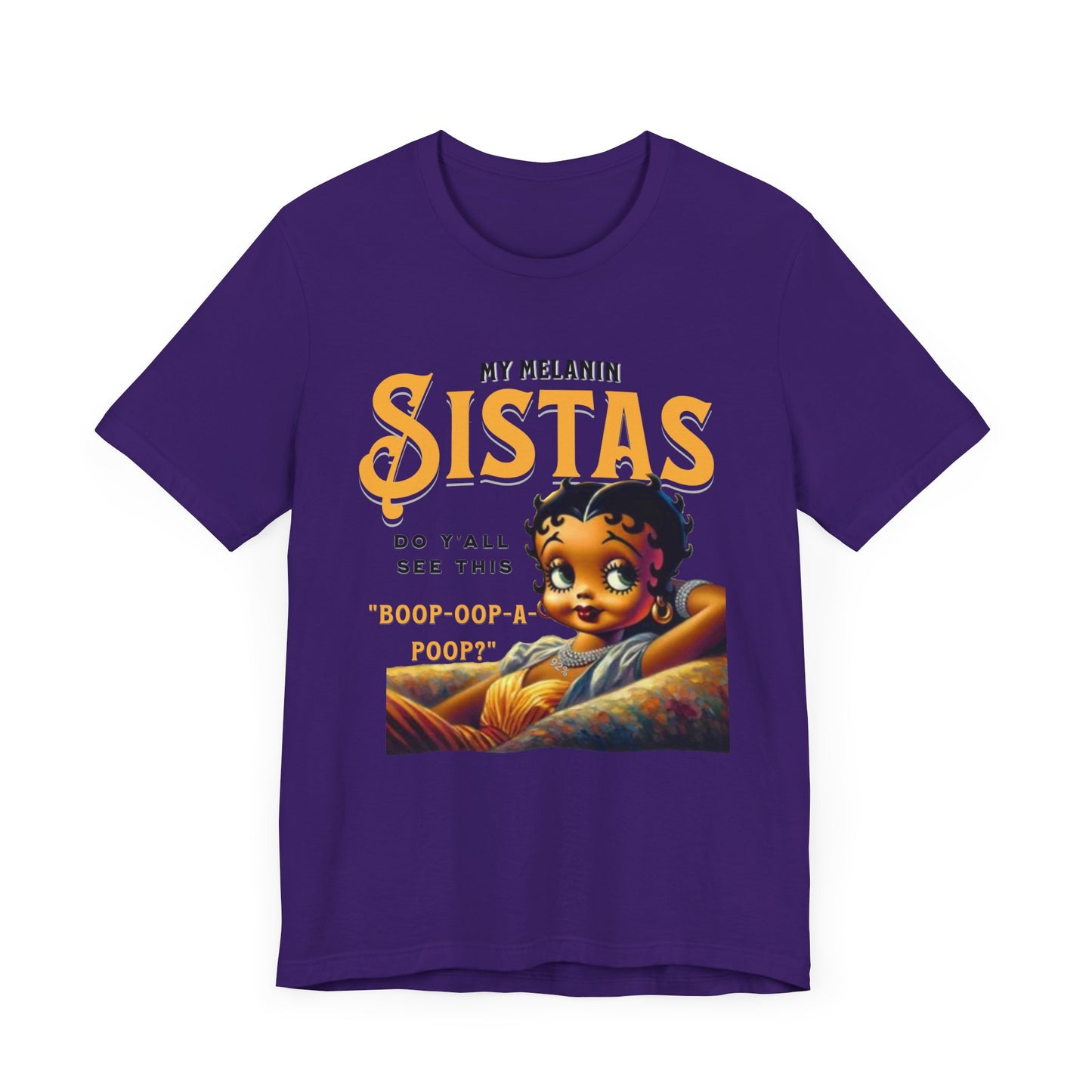 Melanin Betty Boop, 92% Black Woman Shirt, Black Girl Magic Tees, Black Culture T-Shirts, Humorous Betty Boop Shirts, Betty Boop T-Shirts