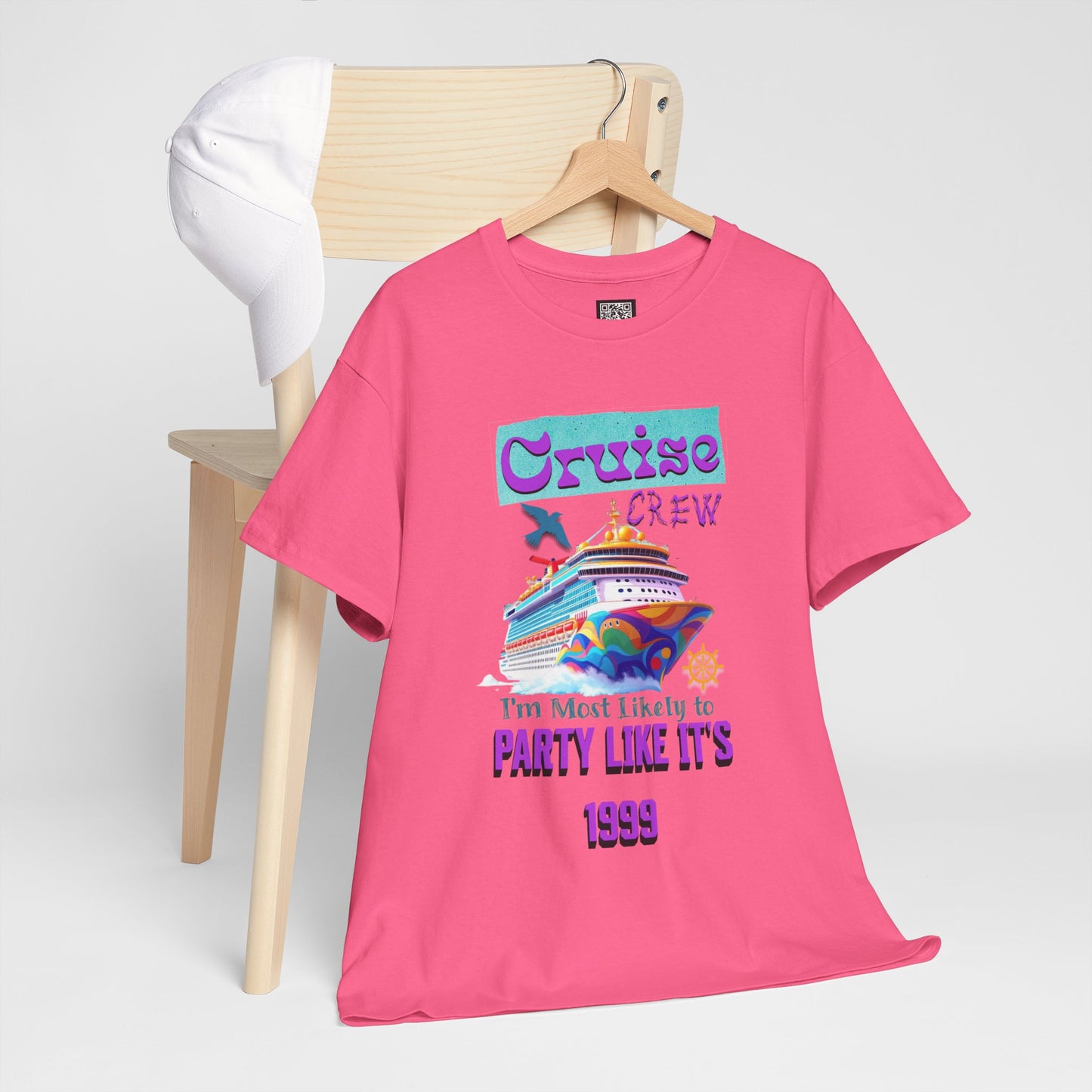 Cruise Crew Heavy Cotton Tee - Party Like It's 1999, Cruise Vacation T-Shirt, Summer Cruise Shirt, Fun Travel Apparel, Gift for Cruise Enthusiasts