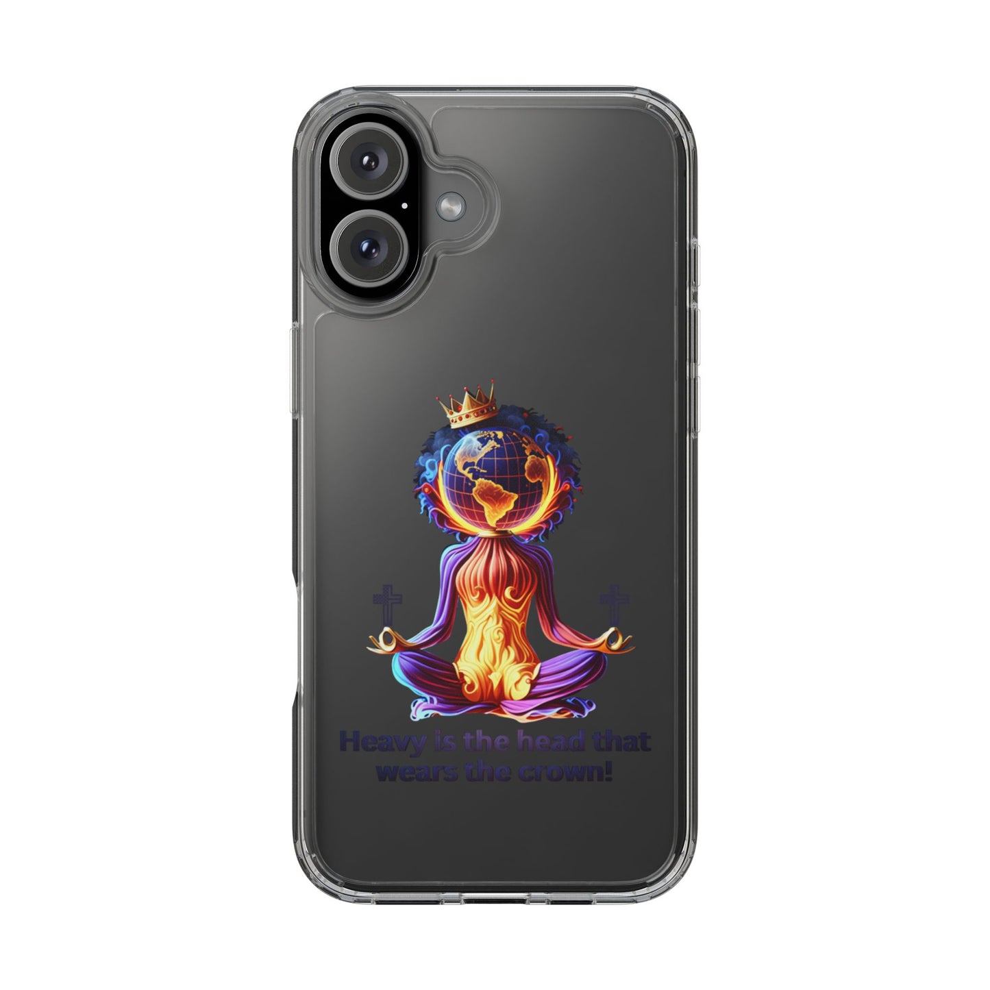 "Heavy is the Head" Clear Cellphone Case Cases, Inspirational Cellphone Case for iPhone and Samsung Phones, Custom Cellphone Case