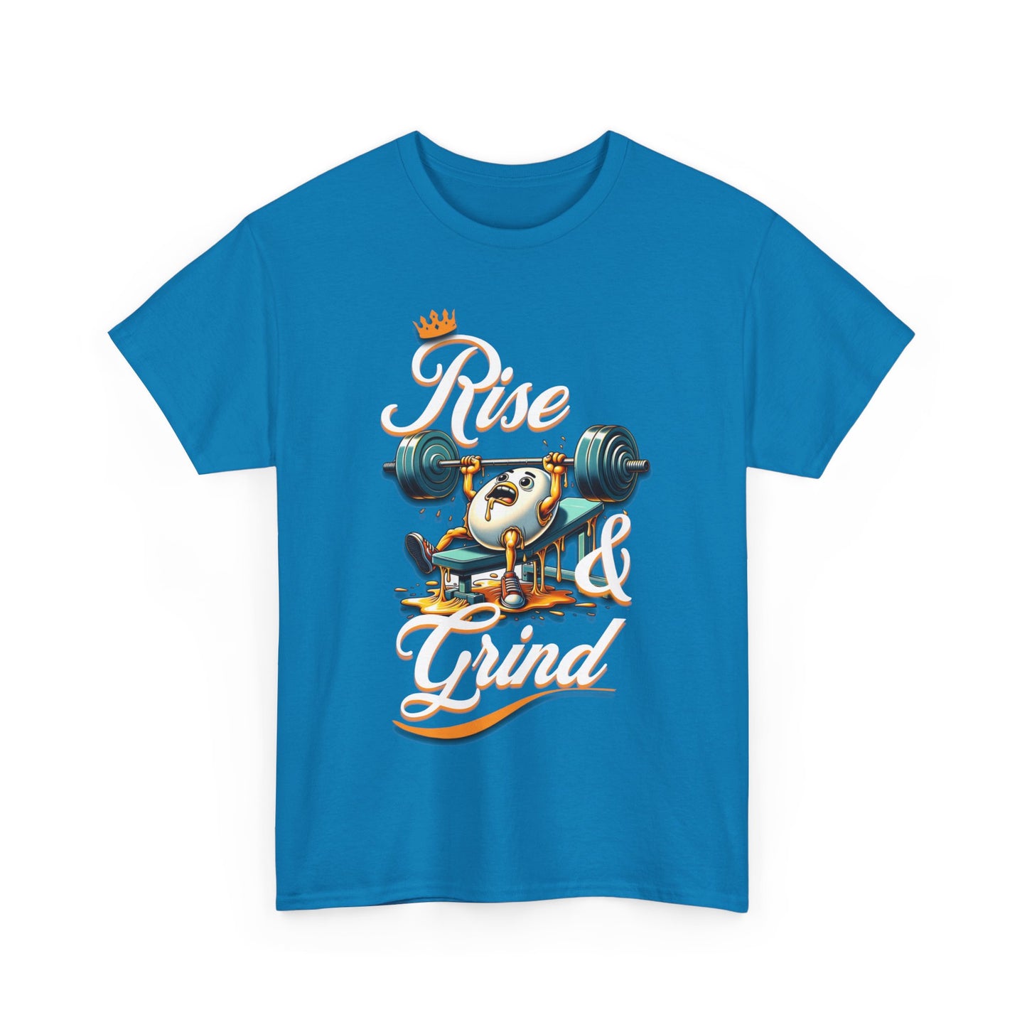 Egg-cellent Grind T-Shirts, Rise & Grind Gym Motivational Unisex Tee, Humorous T-Shirt for Fitness Enthusiasts, Motivational Cute Fitness T-Shirt