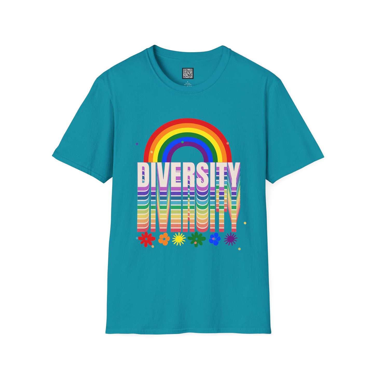 Rainbow Diversity Unisex Softstyle T-Shirt, LGBTQ+ Pride Apparel, WEHO Inclusive Gift, Casual Wear, Colorful Tee for Pride Celebrations