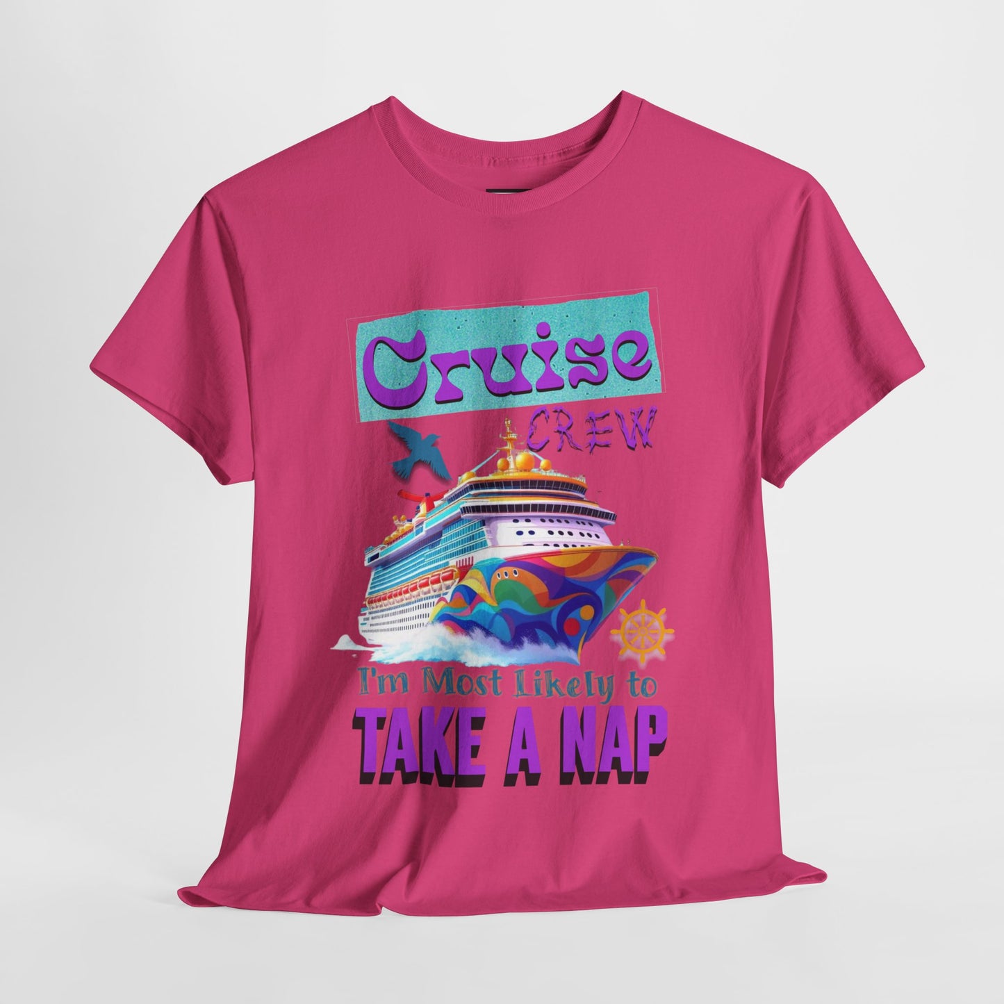 Cruise Crew Nap Tee, Unisex Cotton Shirt, Fun Cruise Vacation Apparel, Cruising Nautical Gift, Group Travel Outfit, Fun Cruise Shirt
