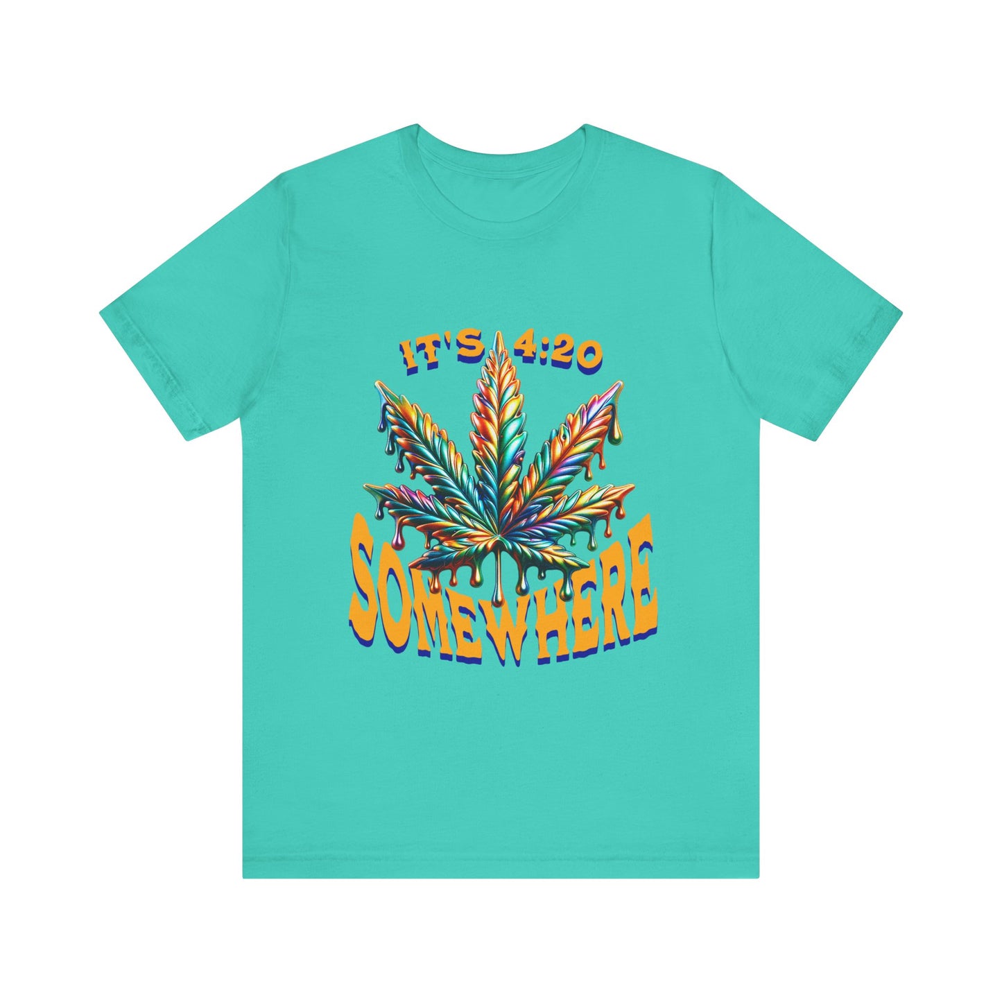 It's 420 Somewhere T-Shirt, Funny Marijuana Shirt, Cannabis Lifestyle Shirts, Funny Stoner Shirt, Cannabis Leaf T-Shirts, 420-Friendly Fashion