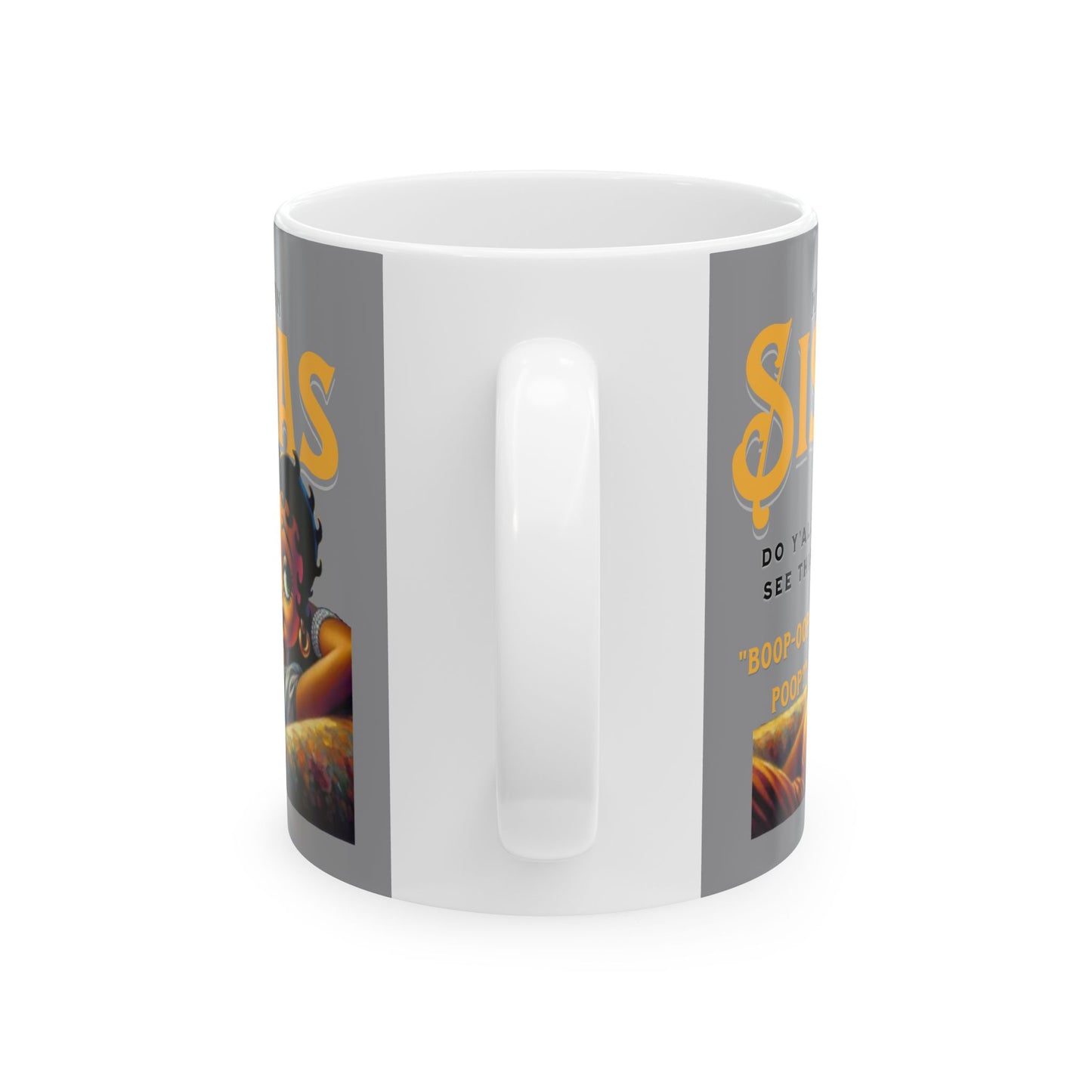 Black Betty Boop Ceramic Mug, (11oz, 15oz), Melanin Betty Boop Humorous Mug, 92 Percent Black Women Mugs, Betty Boop Merchandise